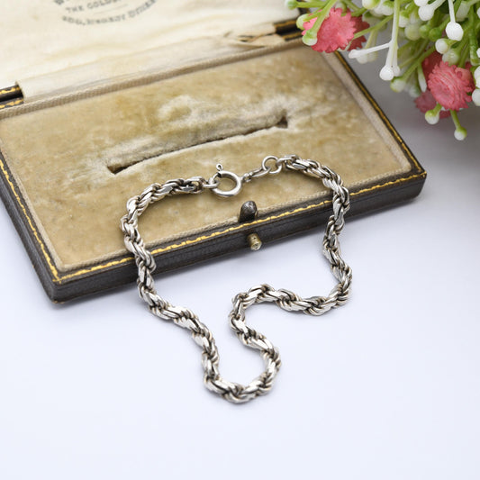 Vintage Sterling Silver Chain Bracelet, 1985 - Prince of Wales Links | Unisex | Everyday Wear