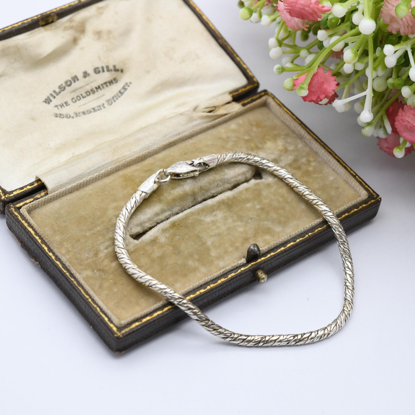 Vintage Sterling Silver Rope Link Bracelet - Unisex | Gift