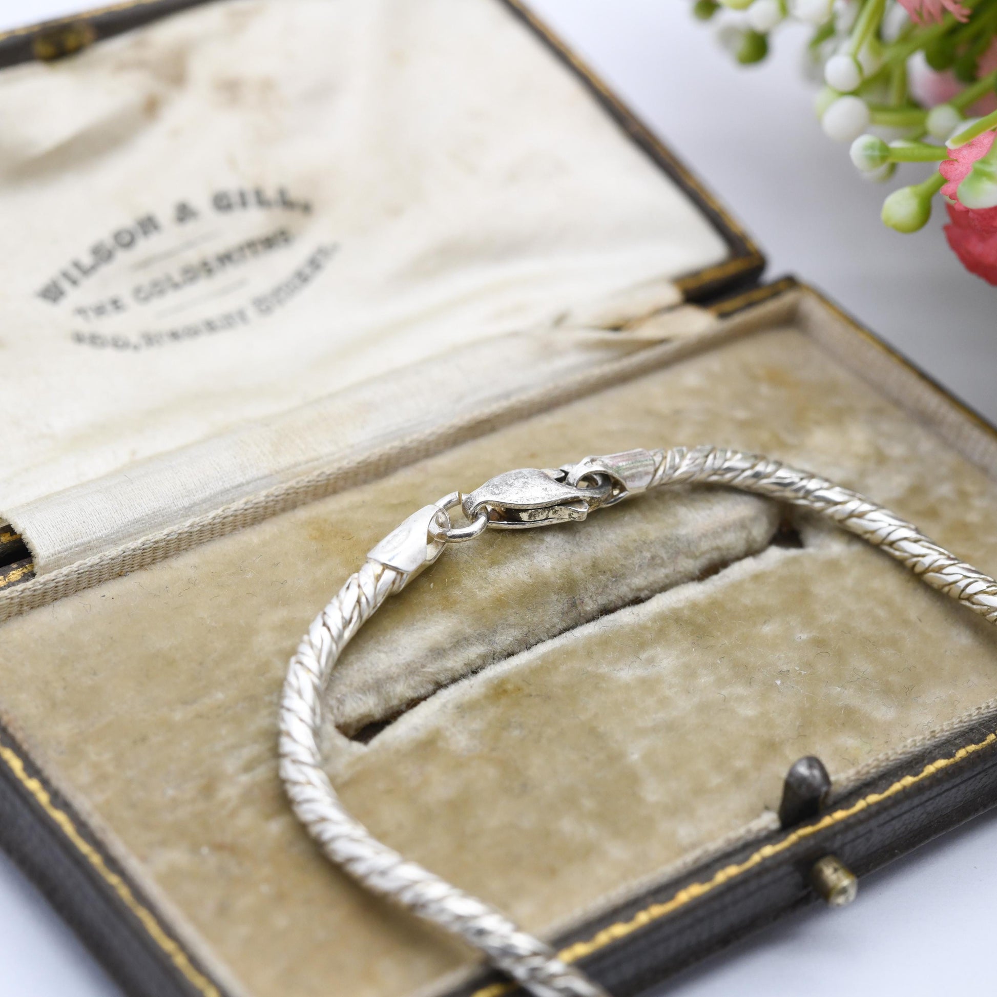 Vintage Sterling Silver Rope Link Bracelet - Unisex | Gift