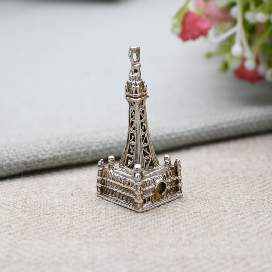 Vintage Stanhope Sterling Silver Blackpool Tower Charm Pendant - Lancashire | Seaside | Beach Holiday | Souvenir Gift for Charm Bracelet