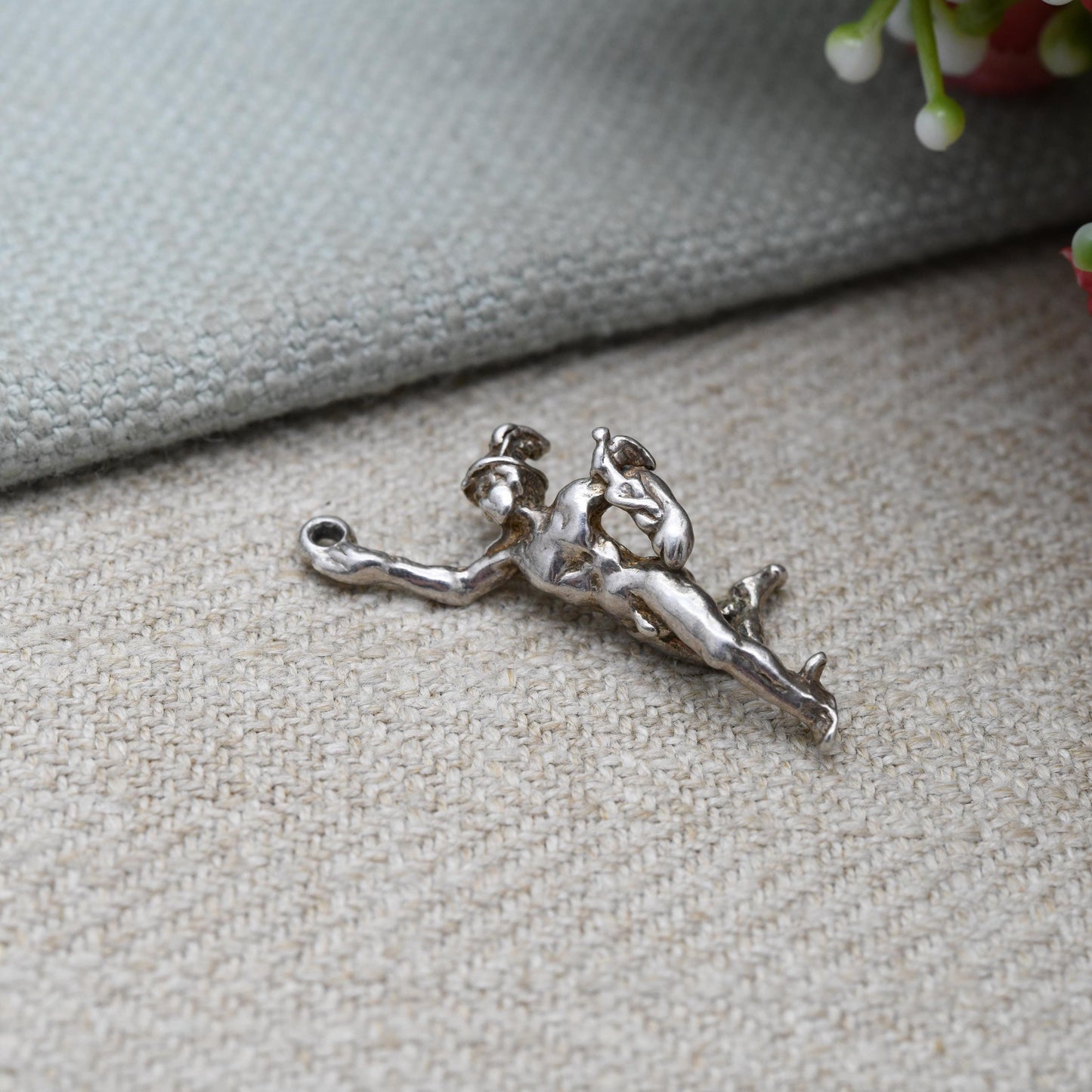 Vintage Silver Ancient Greek Hermes Charm Pendant - Ancient Greece | Greek God | Souvenir Classical Student Gift