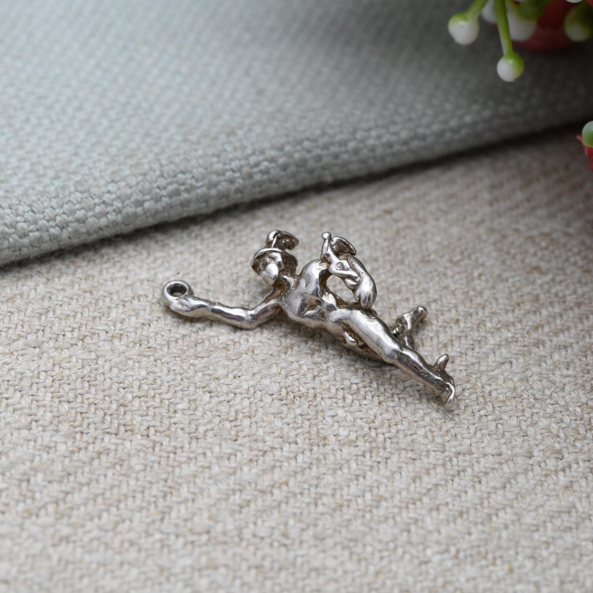 Vintage Silver Ancient Greek Hermes Charm Pendant - Ancient Greece | Greek God | Souvenir Classical Student Gift
