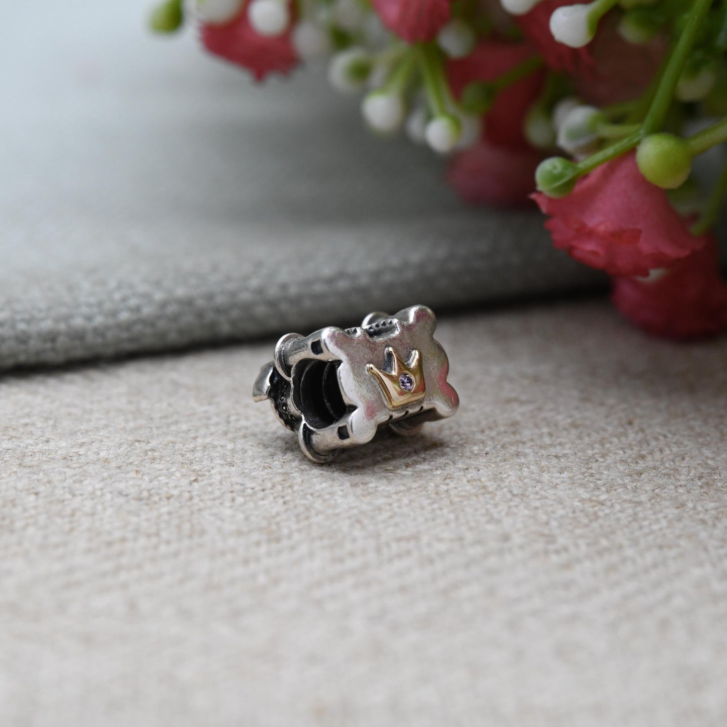 Pandora Sterling Silver Princess Castle Charm Pendant - White Stone | Cute | Royal | Queen | Gift for Charm Bracelet