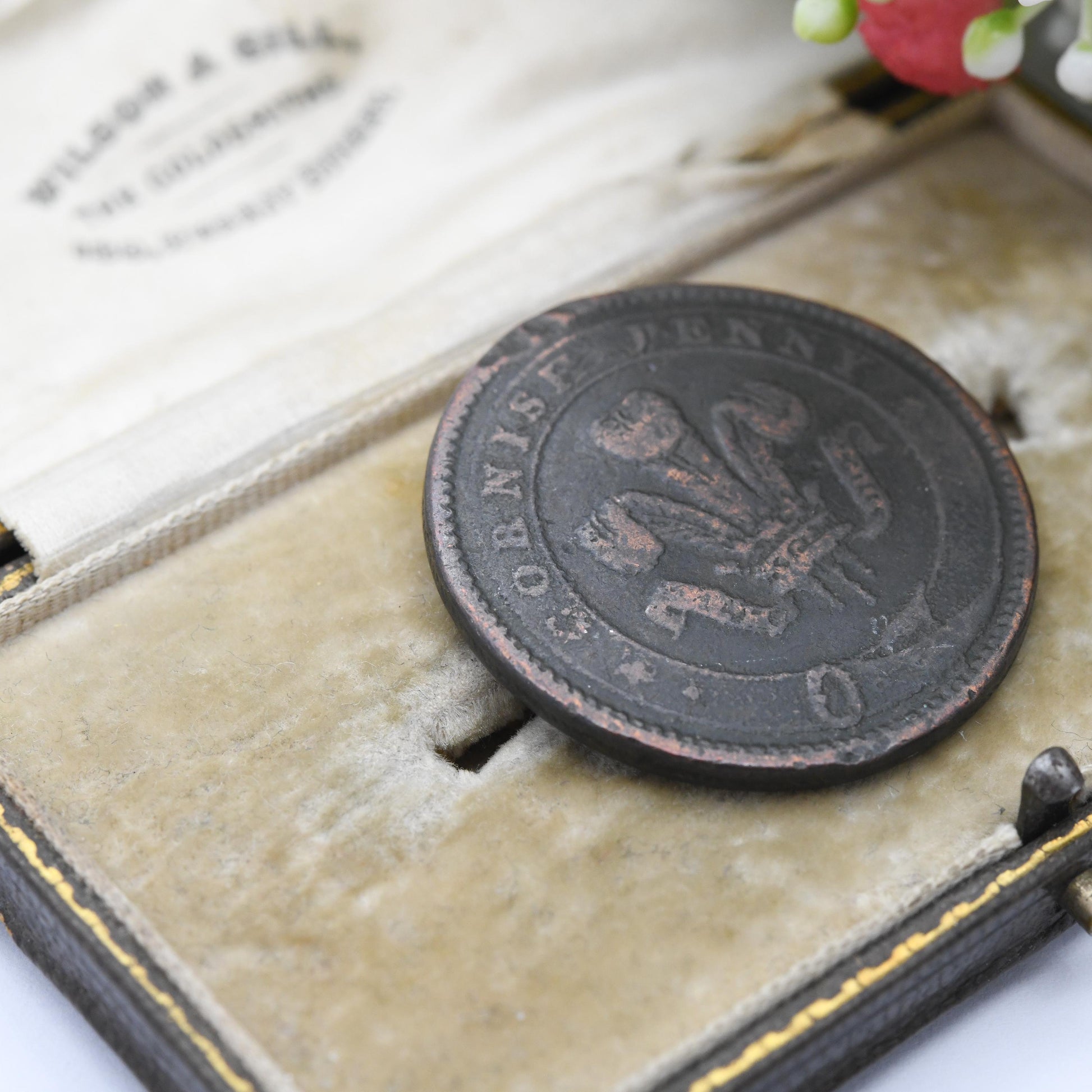 Antique 1812 Scorrier House Copper Coin Provincial Token - Cornish Penny Georgian Merchant Coinage | John Williams Emergency Money