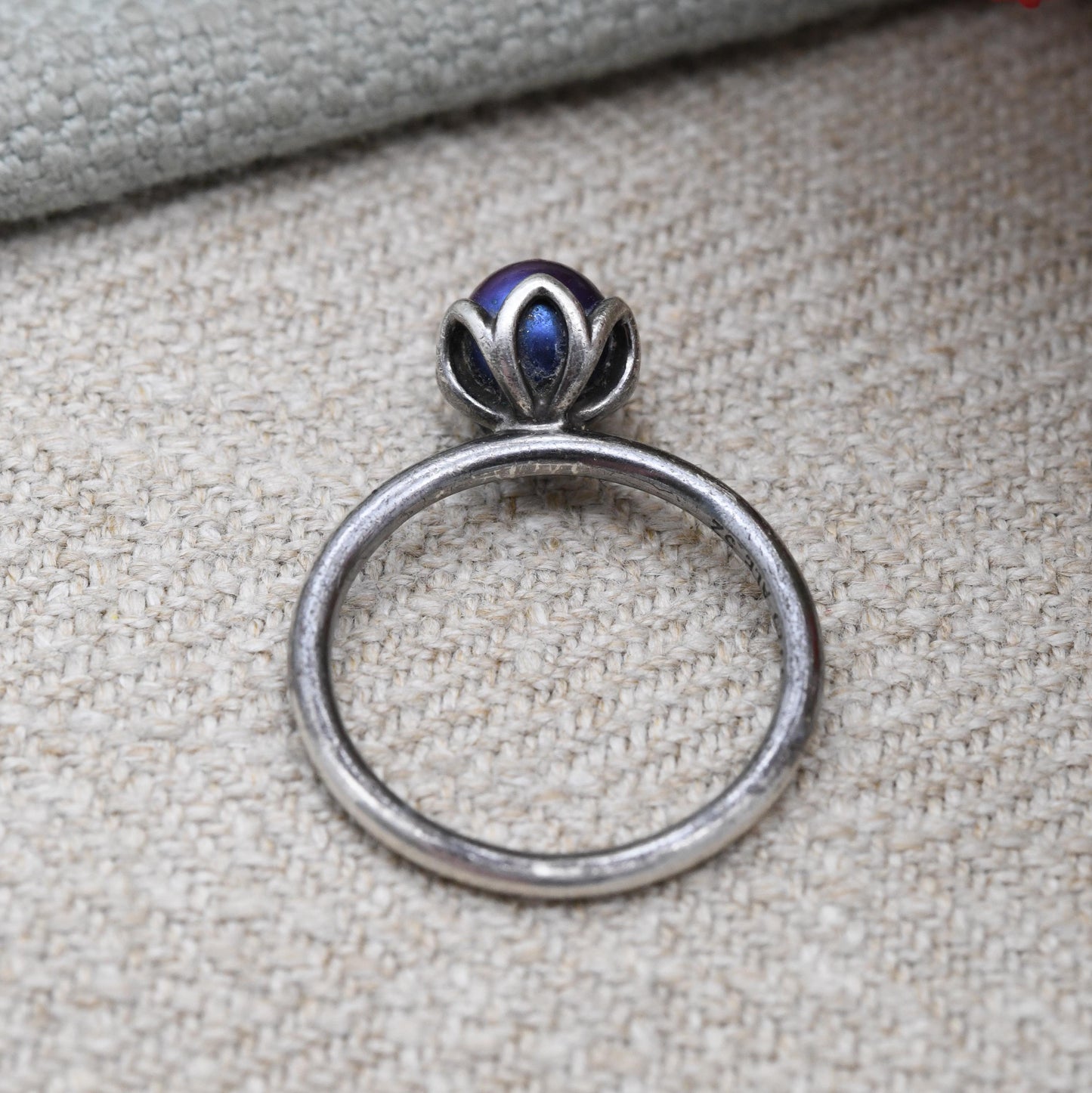 Pandora Sterling Silver Peacock Pearl Ring - Freshwater Pearl | Minimal Everyday Stacking Solitaire | UK Size - K 1/2 | US Size - 5 3/4