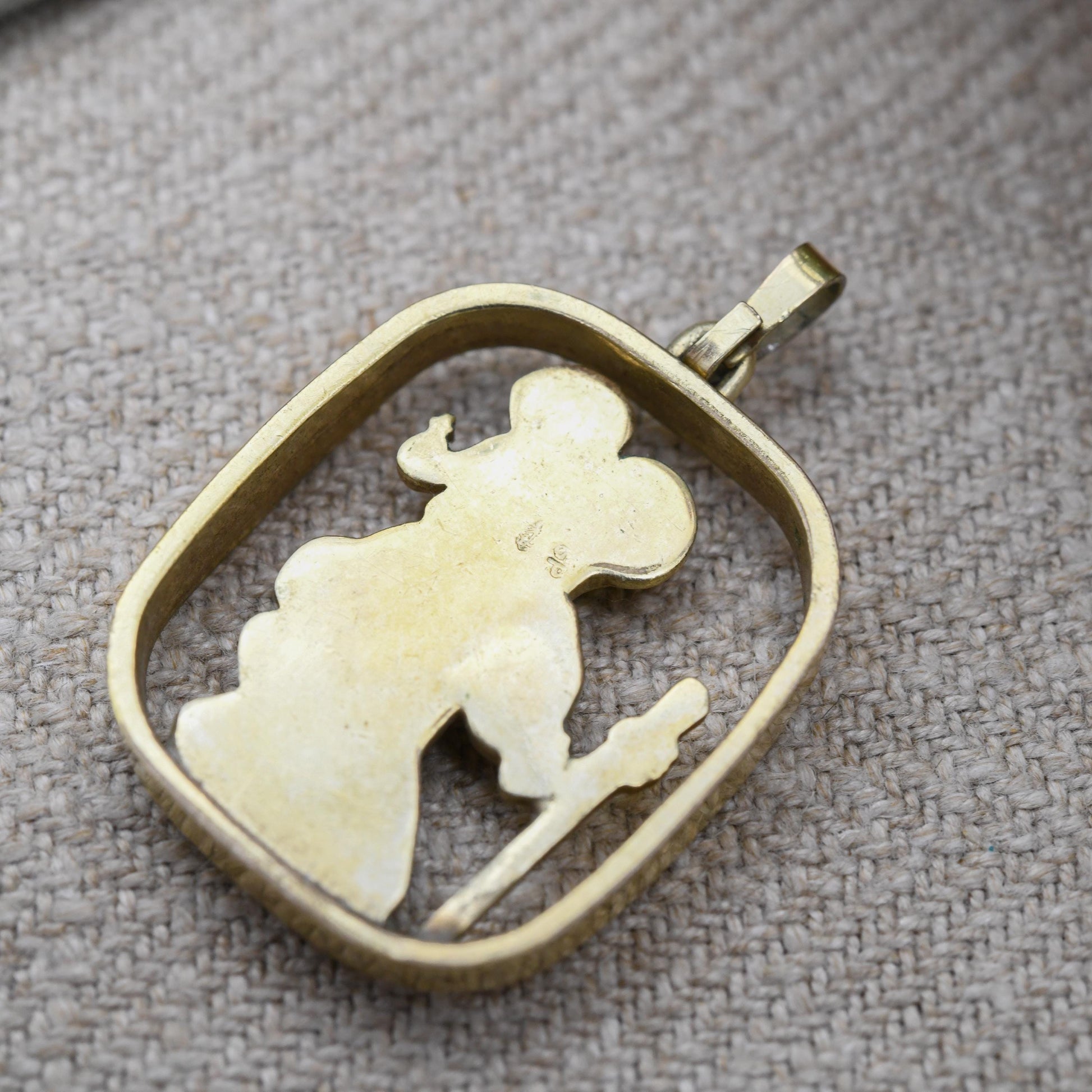 Vintage Kollmar & Jourdan Gold Plated St Christopher Pendant Openwork c. 1960s - Mid-Century German Designers KJ