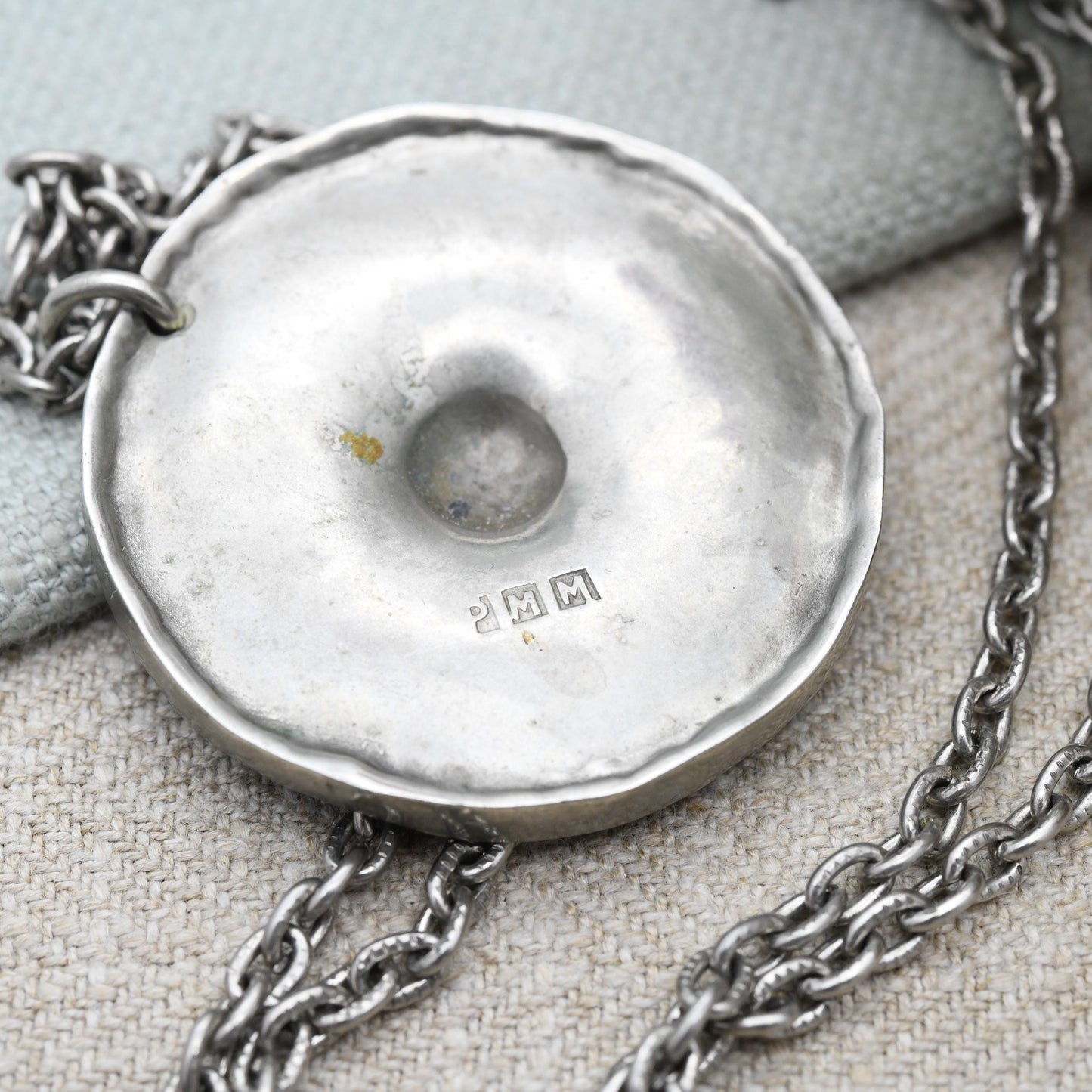 Vintage Long Cross Coin Pendant Necklace by PMM