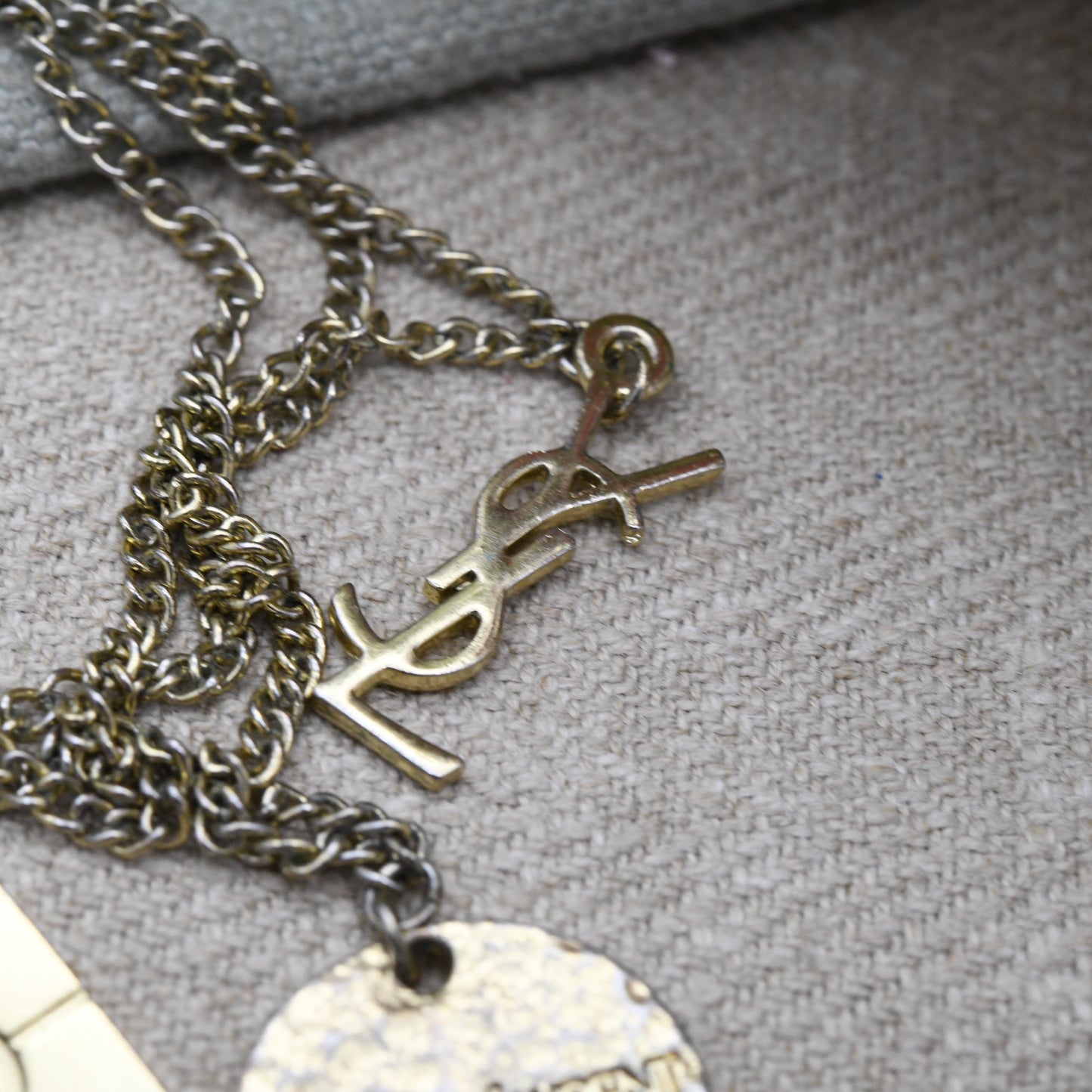 Vintage Yves Saint Laurent YSL Parfums Charm Bracelet c. 2000s Y2K