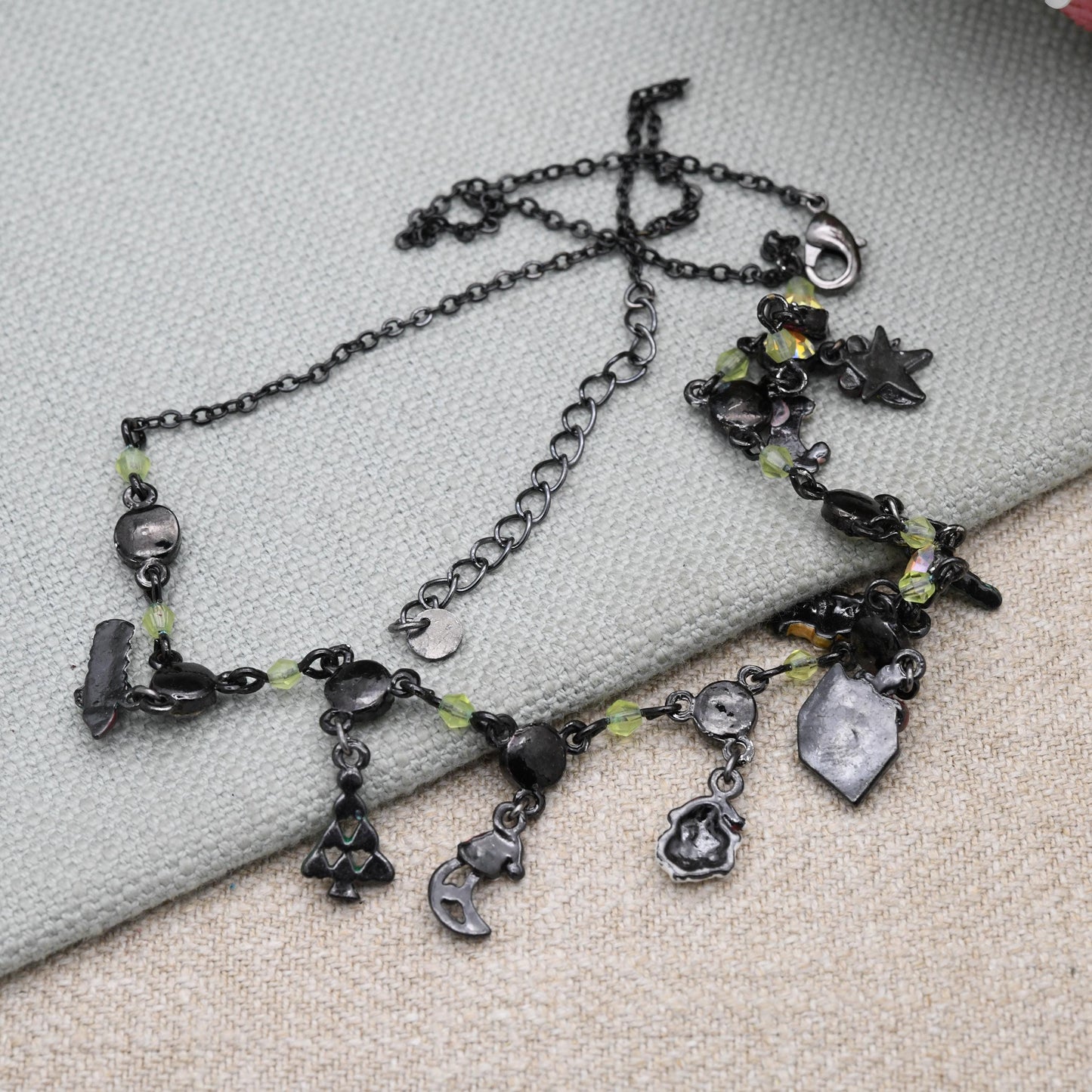 Vintage Butler and Wilson Christmas Charm Necklace Signed B&W - Y2K Branded Costume Jewellery Deadstock