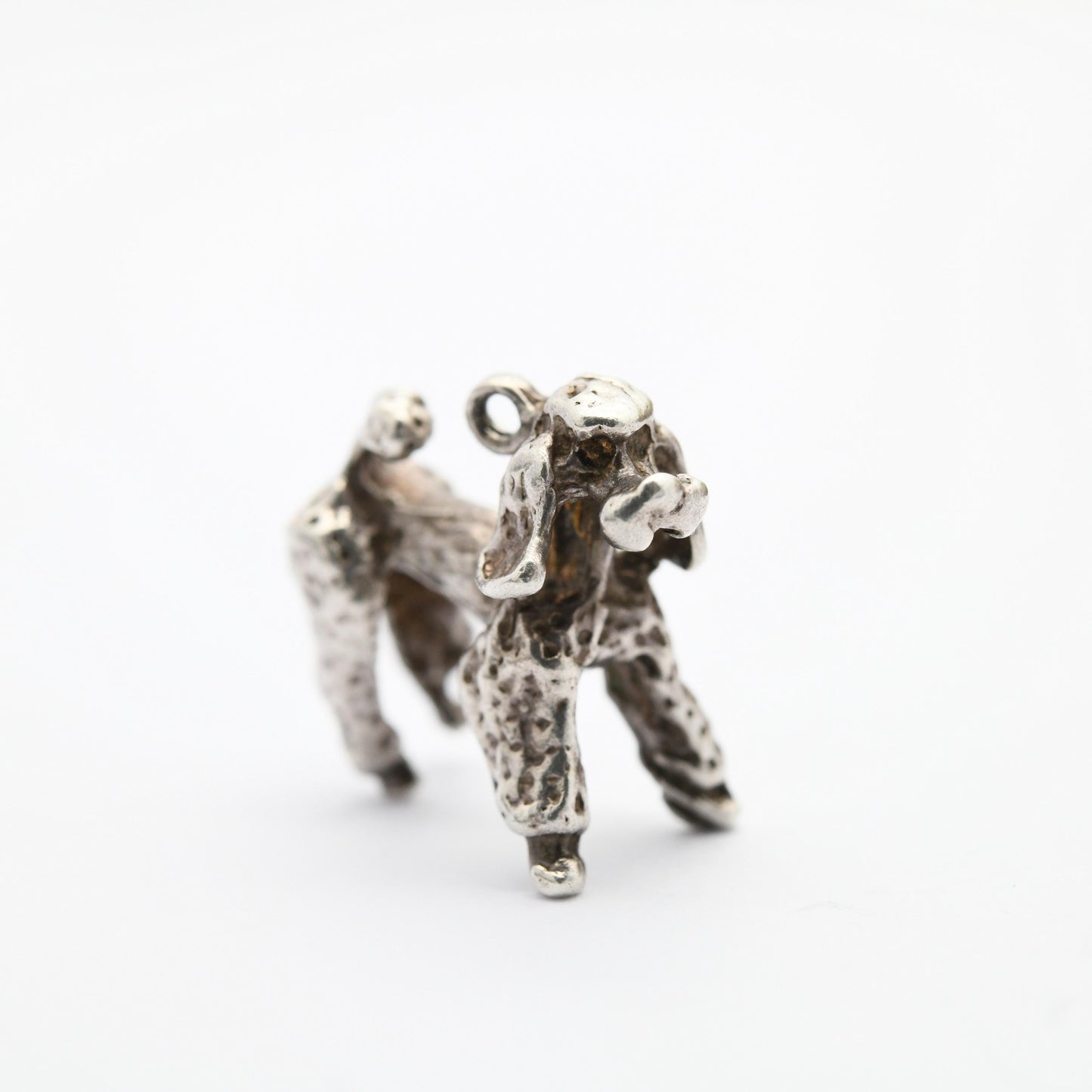 Vintage Sterling Silver Poodle Charm Pendant - | Dog Charm | Gift for Charm Bracelet
