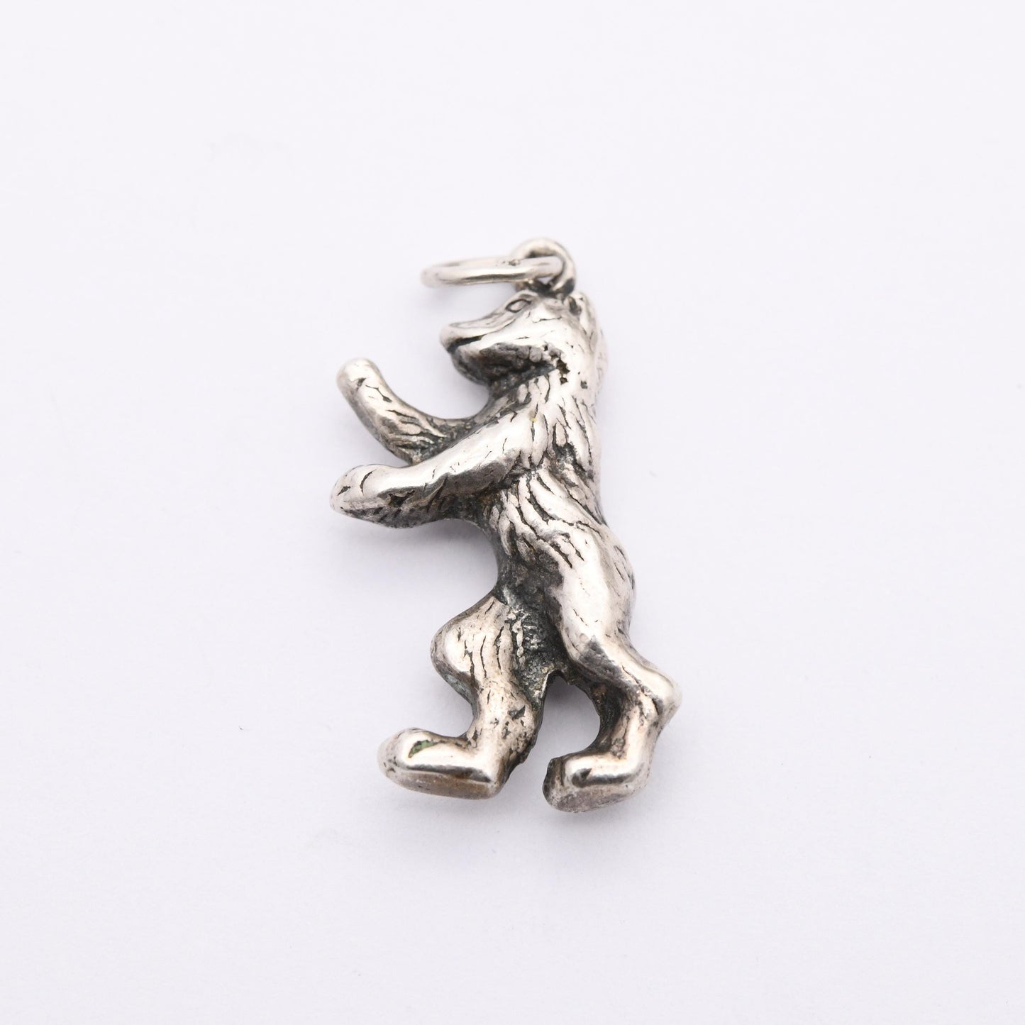 Vintage Sterling Silver Bear Charm Pendant - Cool Animal | Nature Lover Gift | European American Bear | Gift for Charm Bracelet