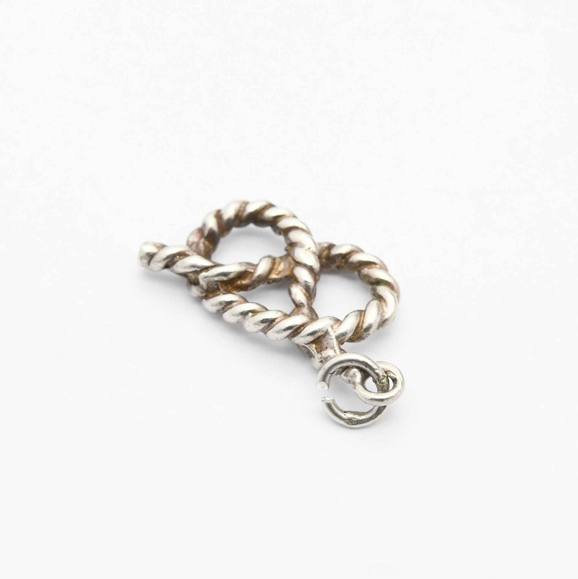 Vintage Sterling Silver Rope Knot Pendant Charm - Naval Knot | Maritime Charm | Charm Pendant for Charm Necklace