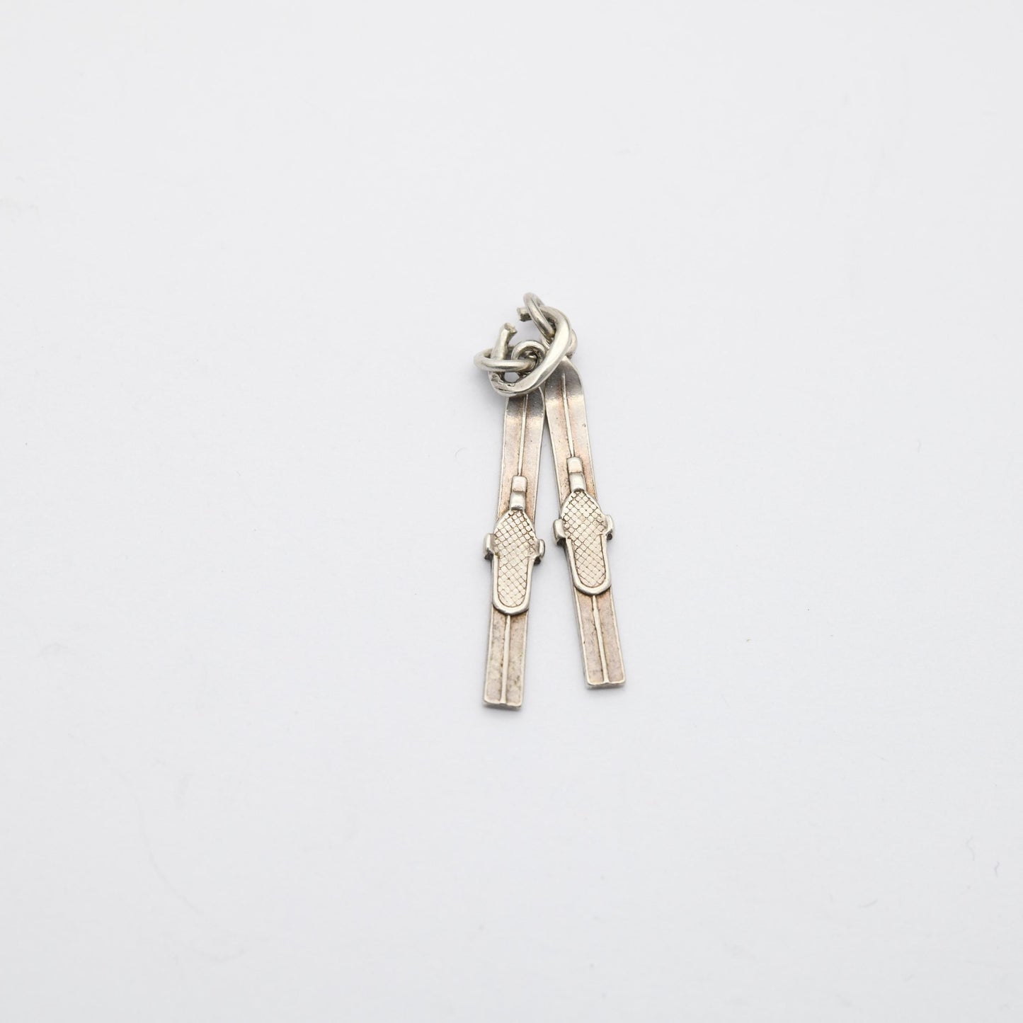 Vintage Sterling Silver Ski's Charm Pendant - Skiing | Ski | Snow Sport | Winter | Gift for Charm Bracelet
