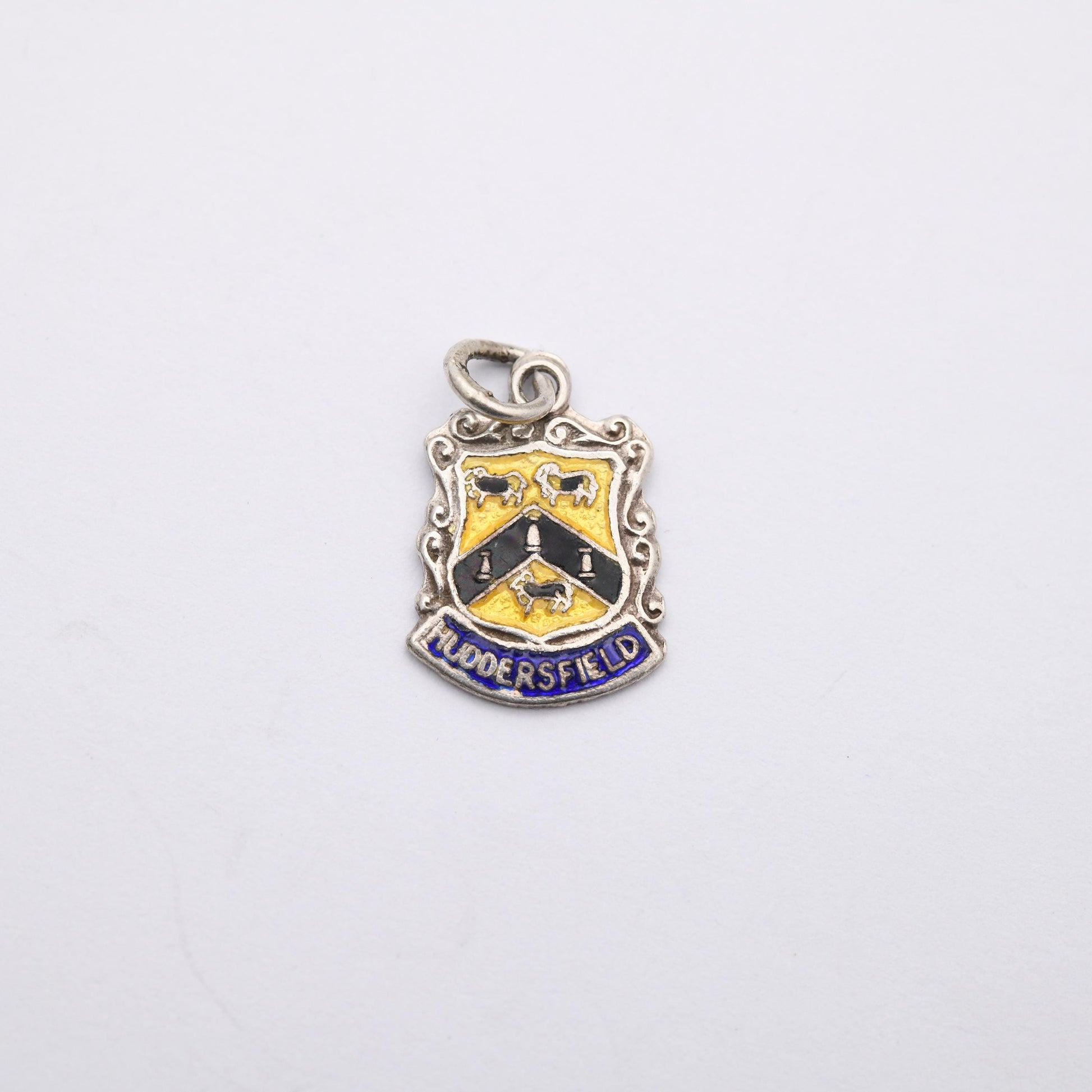 Vintage Sterling Silver Huddersfield Charm Pendant - England | Souvenir Gift for Charm Bracelet