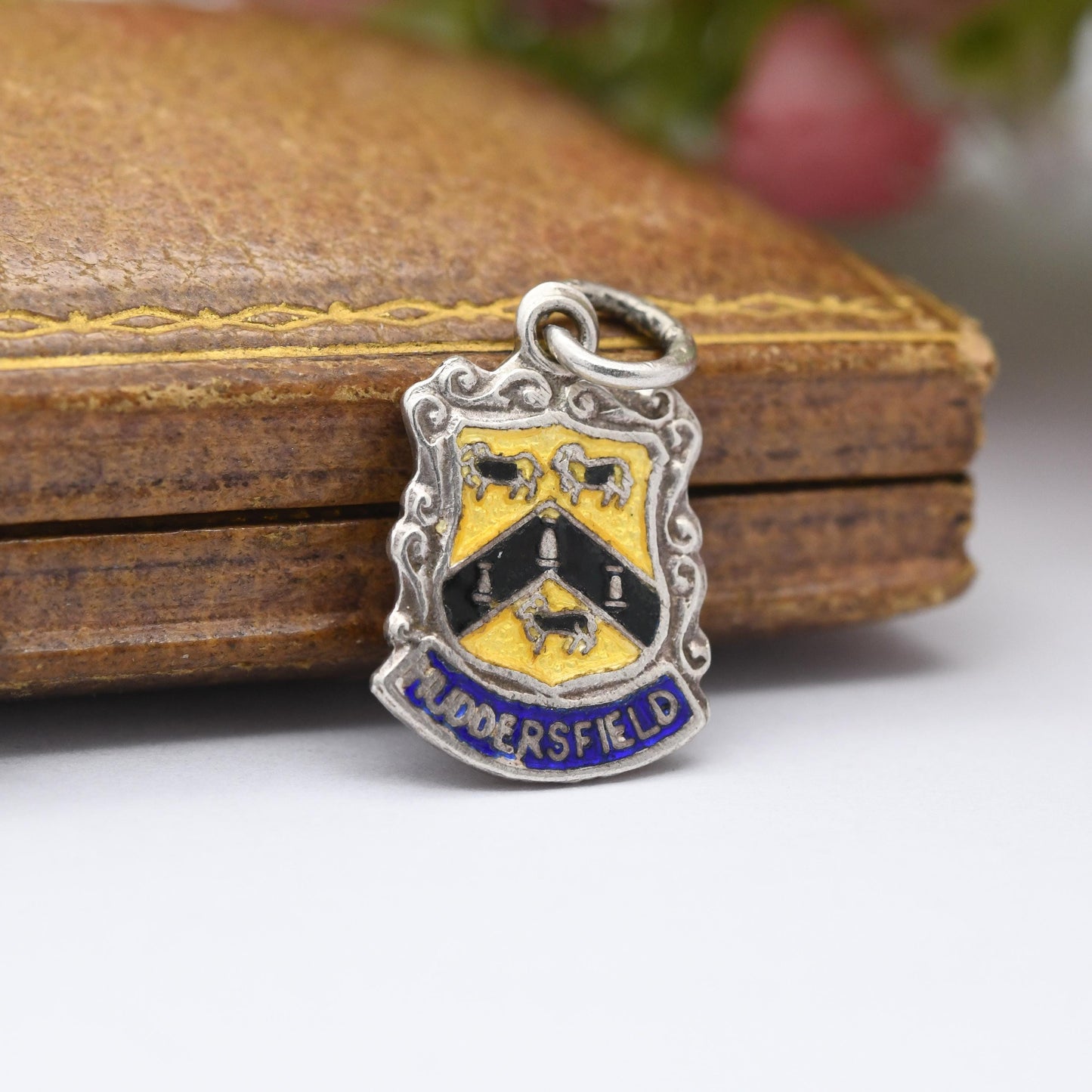 Vintage Sterling Silver Huddersfield Charm Pendant - England | Souvenir Gift for Charm Bracelet
