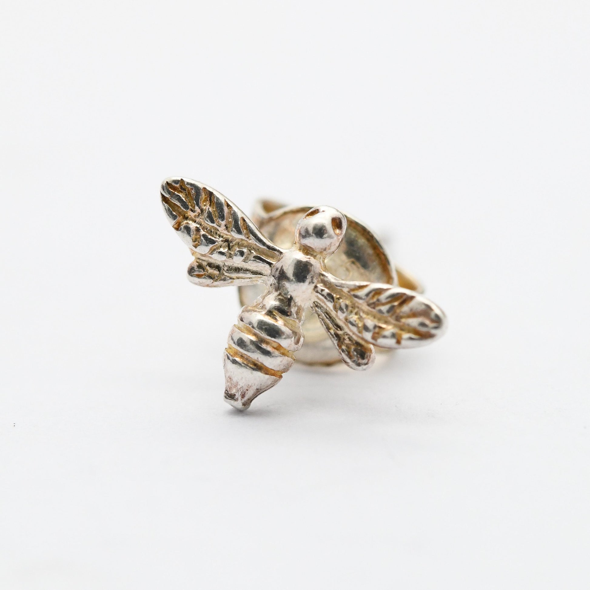 Sterling Silver Bumble Bee Stud Earrings - Bee | Insect Jewellery | Bee Earrings | Studs | Butterfly Clasp