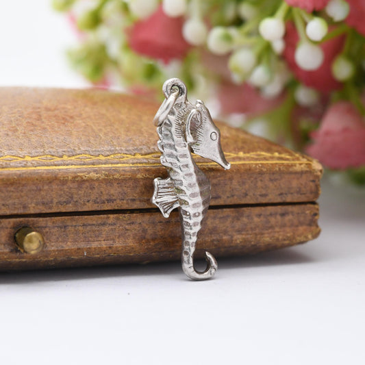 Sterling Silver Seahorse Charm Pendant - Cute Sea Creature Pendant | Gift for Charm Bracelet Necklace Stack