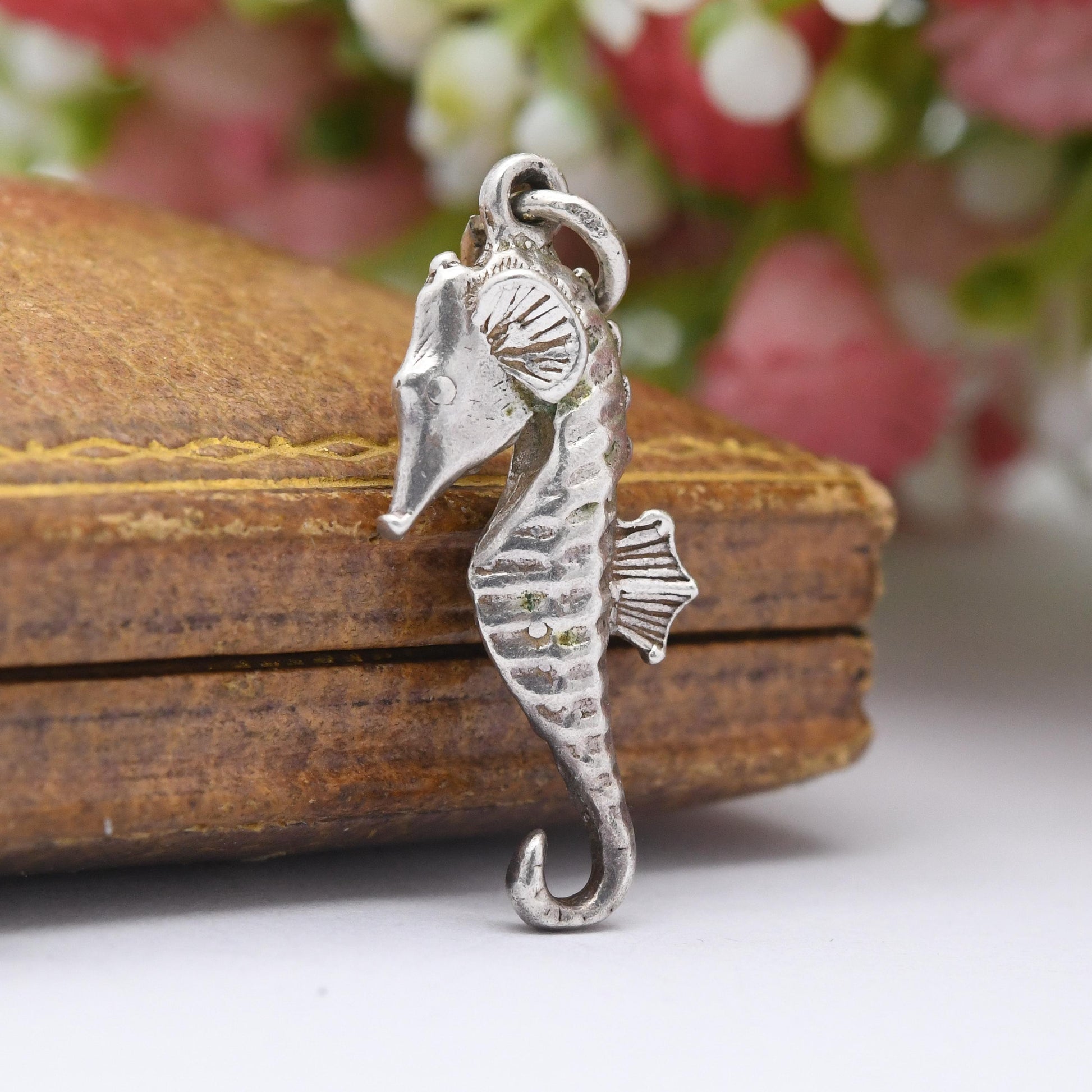 Sterling Silver Seahorse Charm Pendant - Cute Sea Creature Pendant | Gift for Charm Bracelet Necklace Stack