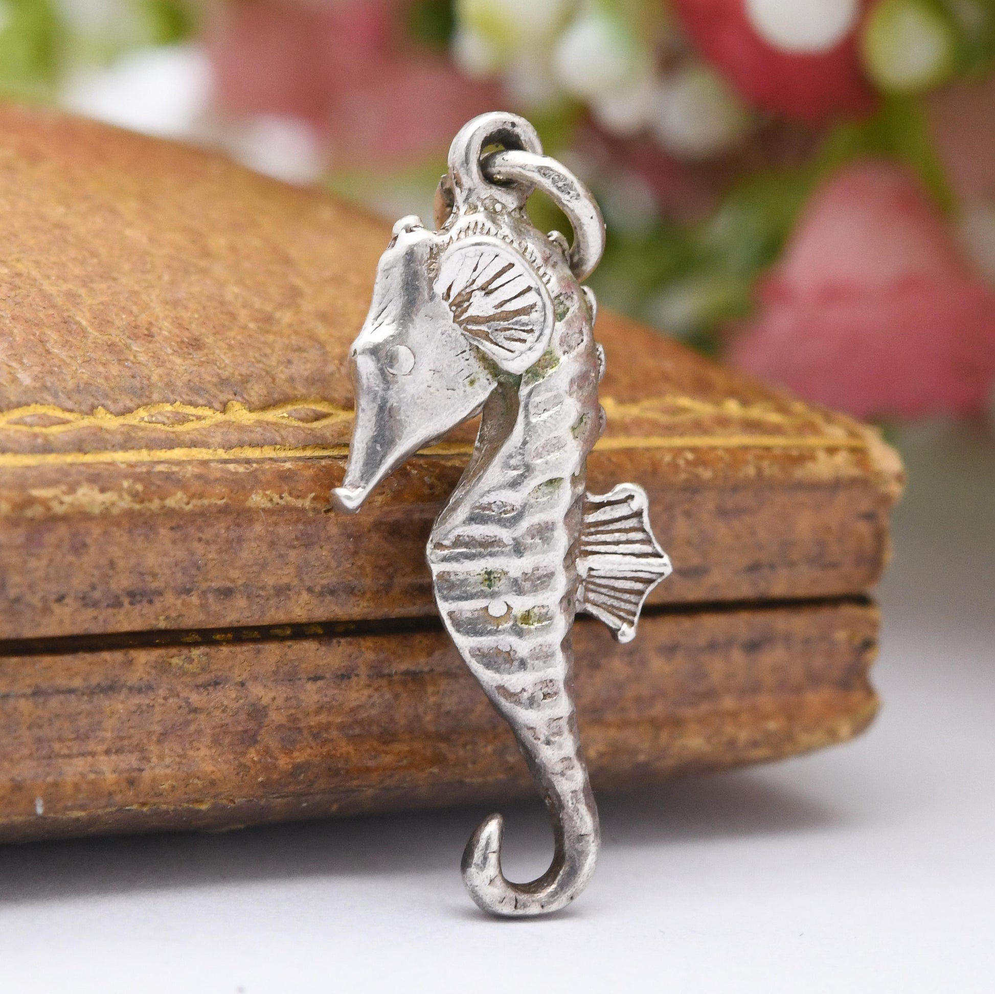 Sterling Silver Seahorse Charm Pendant - Cute Sea Creature Pendant | Gift for Charm Bracelet Necklace Stack