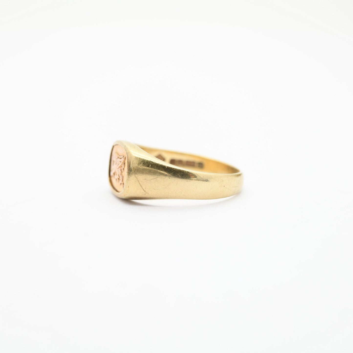 Vintage Royal Clogau 9ct Gold Welsh Dragon Signet Ring - Yellow Gold Fantasy | UK Size - O 1/2 US Size - 7 1/2