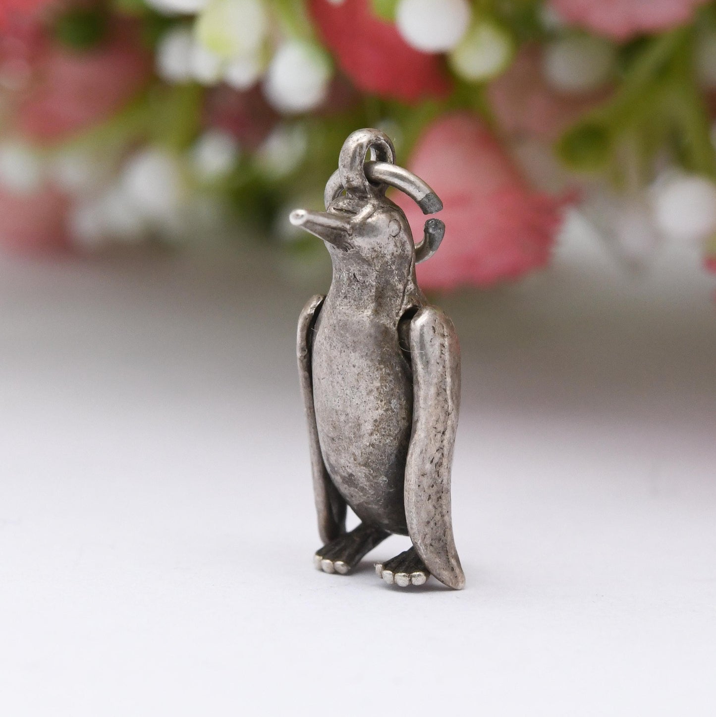 Vintage Sterling Silver Penguin Charm Pendant - Antarctic | South Pole | Emperor Penguin | Gift for Charm Bracelet