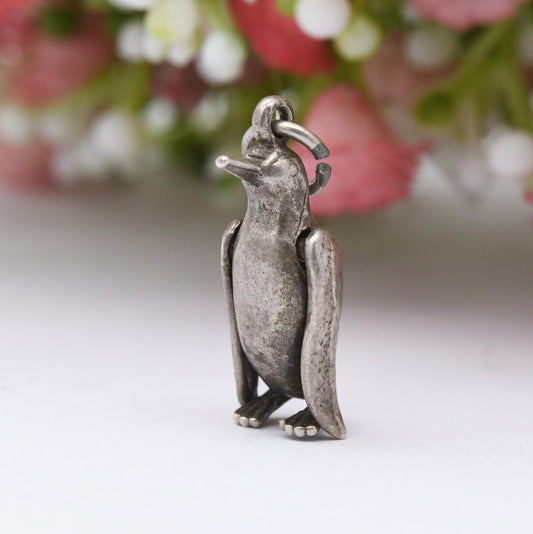 Vintage Sterling Silver Penguin Charm Pendant - Antarctic | South Pole | Emperor Penguin | Gift for Charm Bracelet