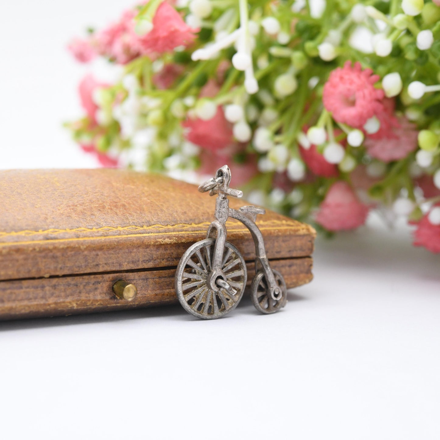 Vintage Sterling Silver Penny Farthing Bike Charm Pendant - Bike | Cycling | Wheel | Moving | Charm Bracelet