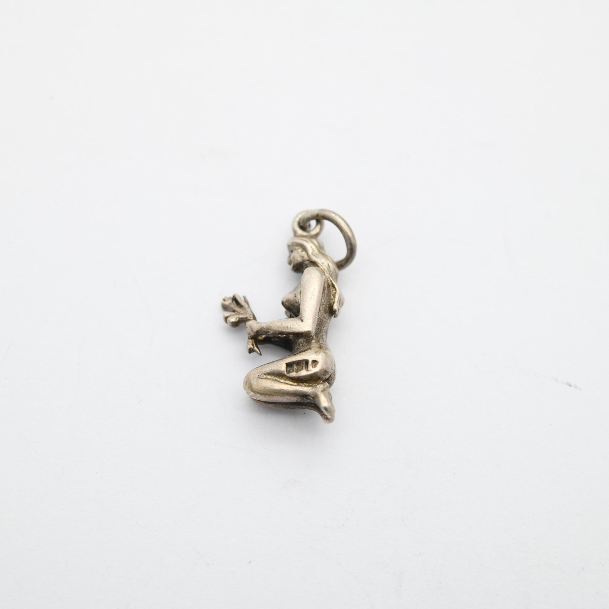 Vintage Sterling Silver Goddess Ceres Demeter Charm Pendant - Goddess of the Harvest, Fertility, and the Earth | Gift for Charm Bracelet