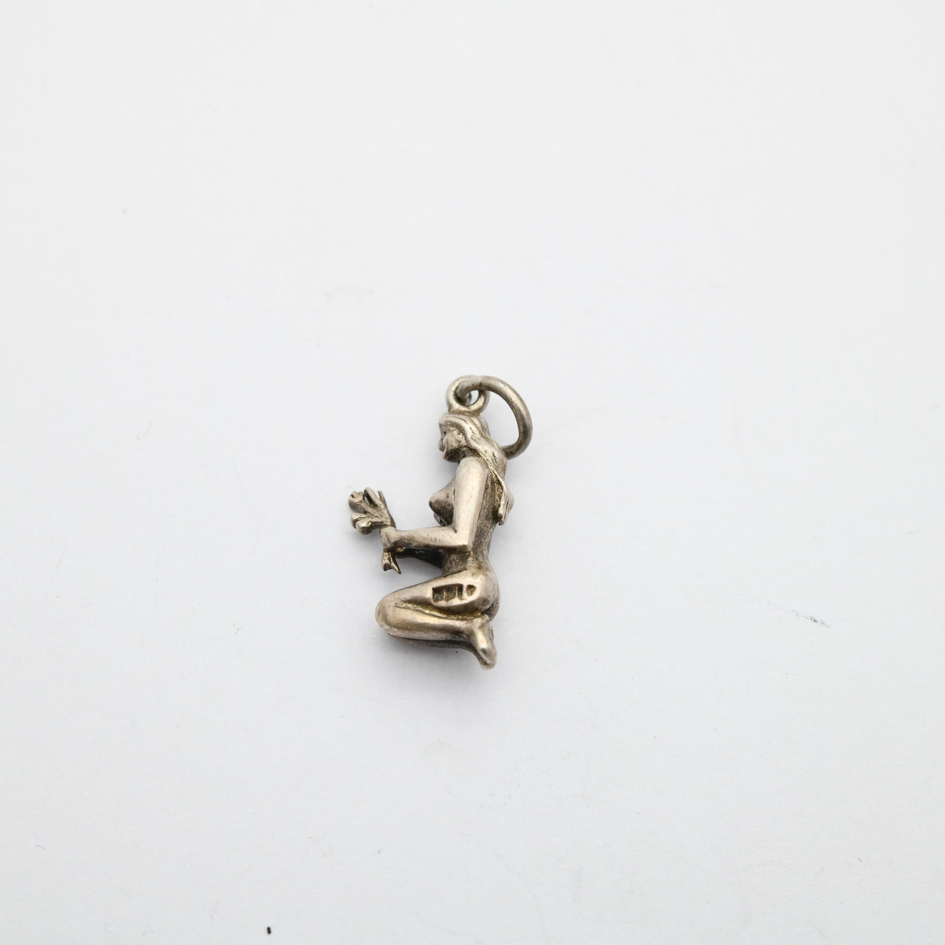 Vintage Sterling Silver Goddess Ceres Demeter Charm Pendant - Goddess of the Harvest, Fertility, and the Earth | Gift for Charm Bracelet