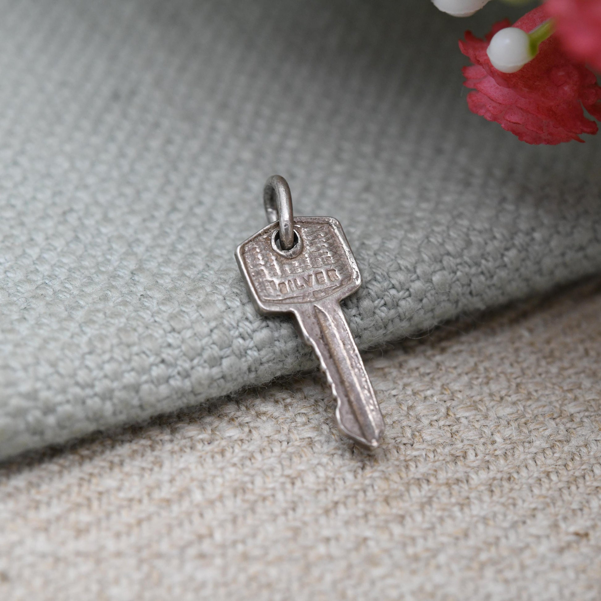 Vintage Nuvo Sterling Silver House Key Charm Pendant - Door | Lock | Souvenir Gift for Charm Bracelet
