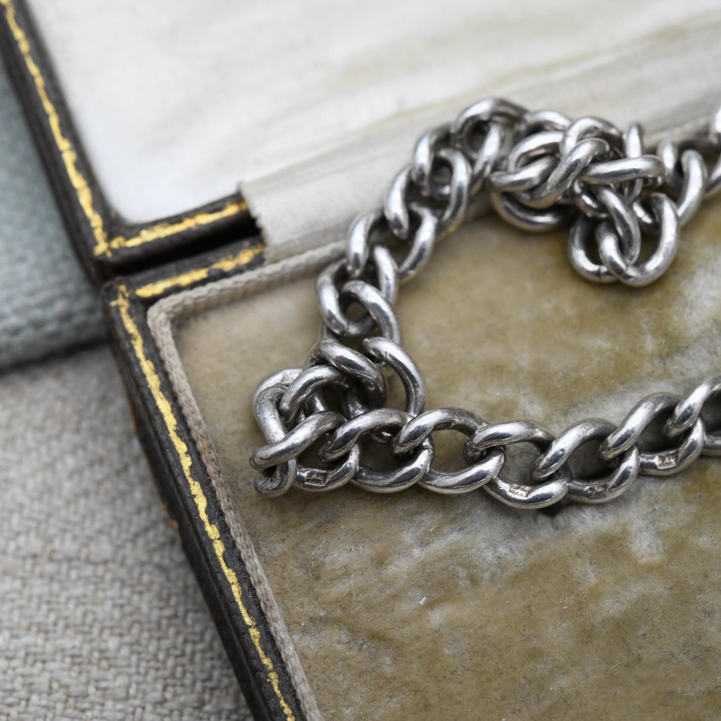 Vintage Sterling Silver Heart Padlock Clasp Chain Bracelet - Chunky Curb Links with Safety Chain | UK Hallmarks