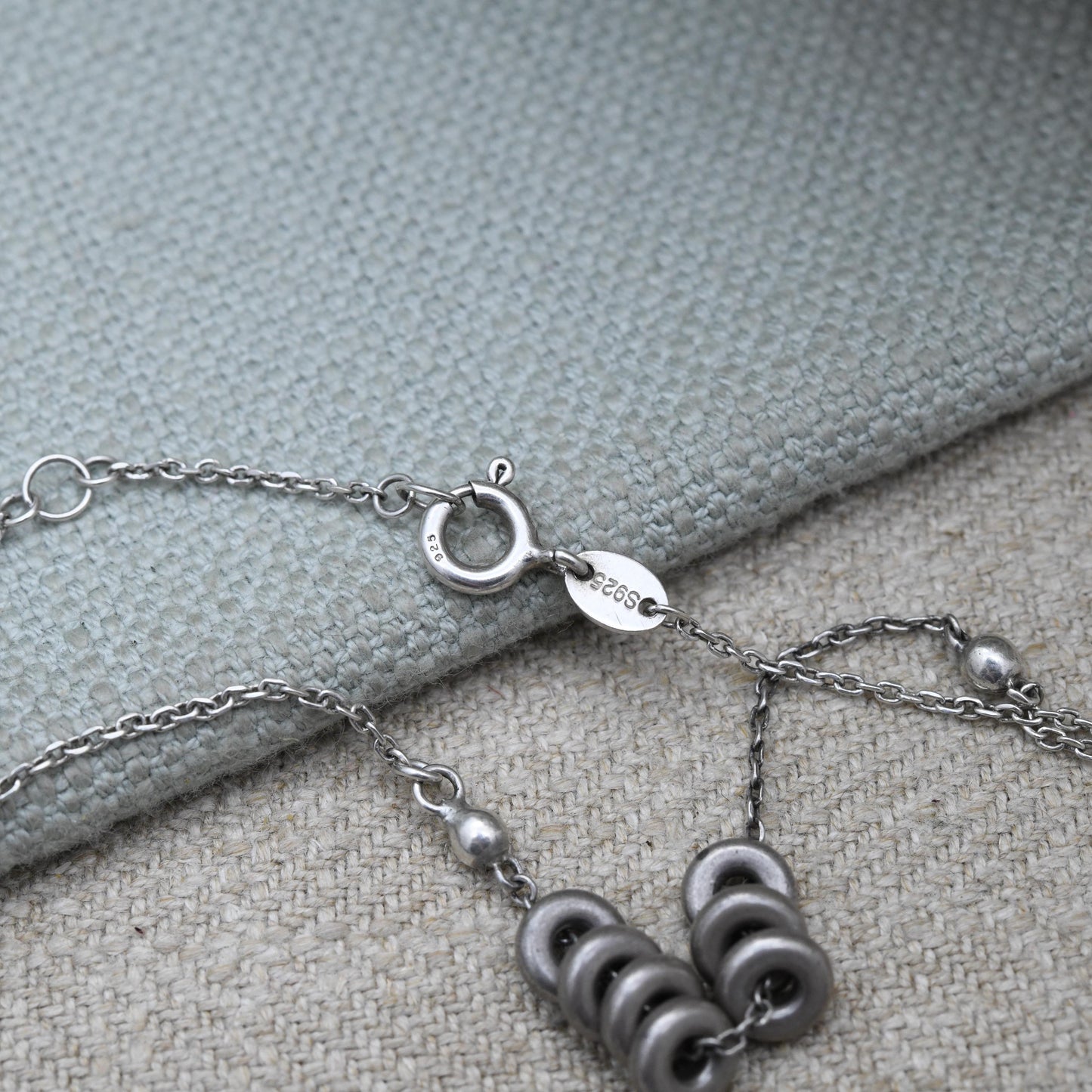 Vintage Links of London Sterling Silver Chain Bracelet - Small Rounded Curb Links | Cute Silver Rings | Minimalist | Gift for Her