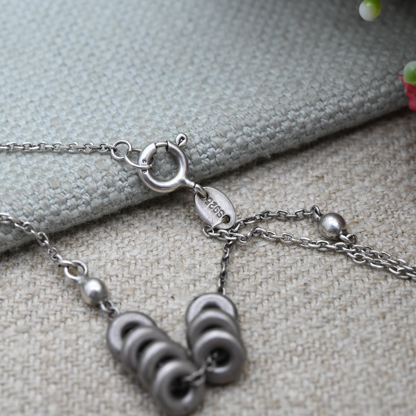 Vintage Links of London Sterling Silver Chain Bracelet - Small Rounded Curb Links | Cute Silver Rings | Minimalist | Gift for Her