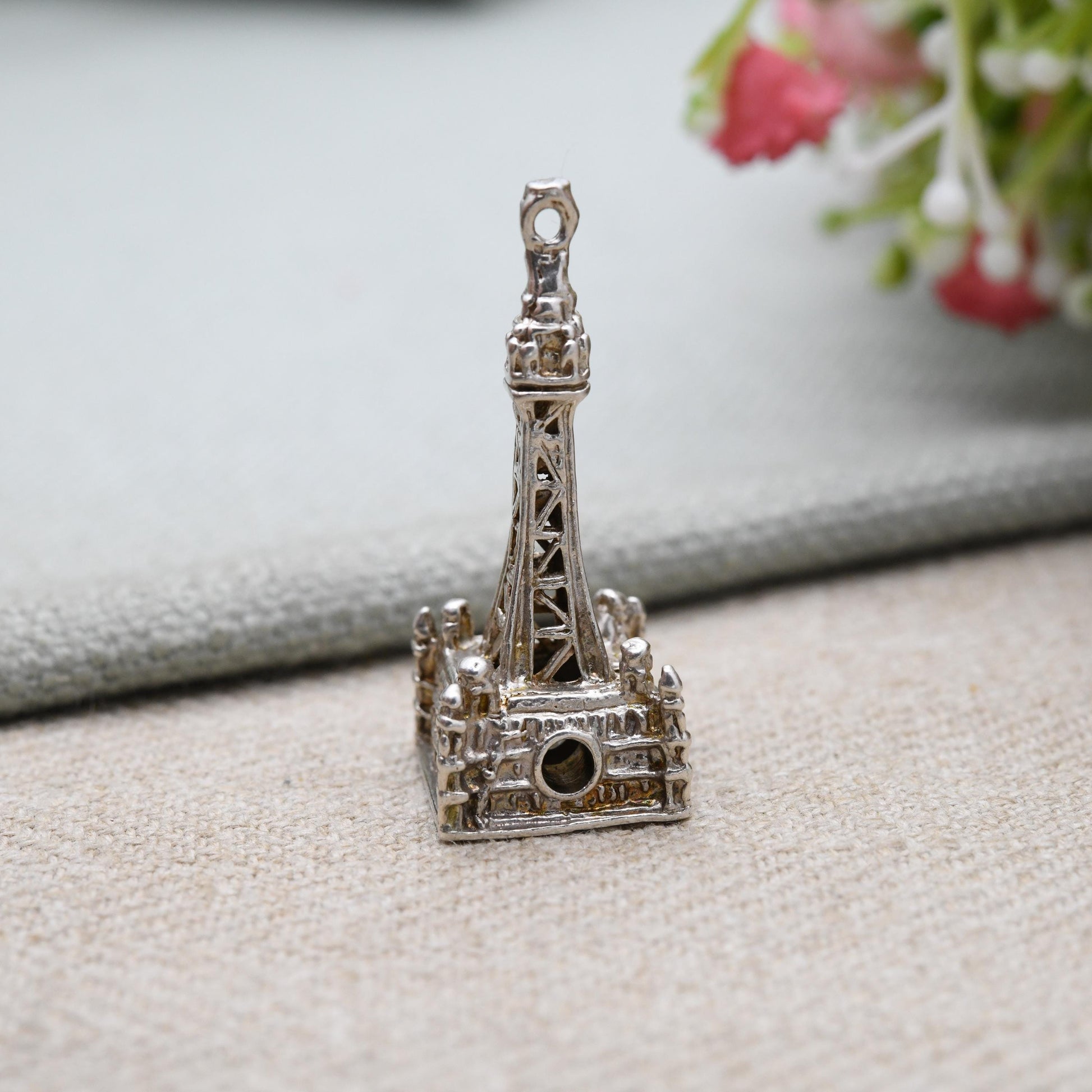 Vintage Stanhope Sterling Silver Blackpool Tower Charm Pendant - Lancashire | Seaside | Beach Holiday | Souvenir Gift for Charm Bracelet