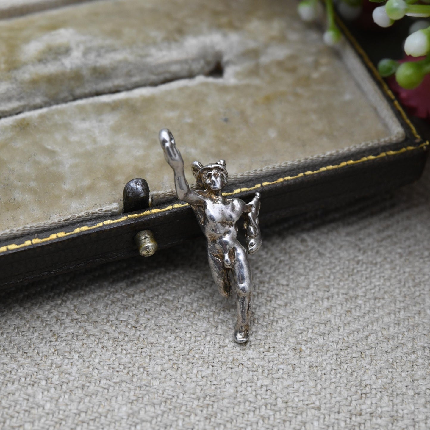 Vintage Silver Ancient Greek Hermes Charm Pendant - Ancient Greece | Greek God | Souvenir Classical Student Gift