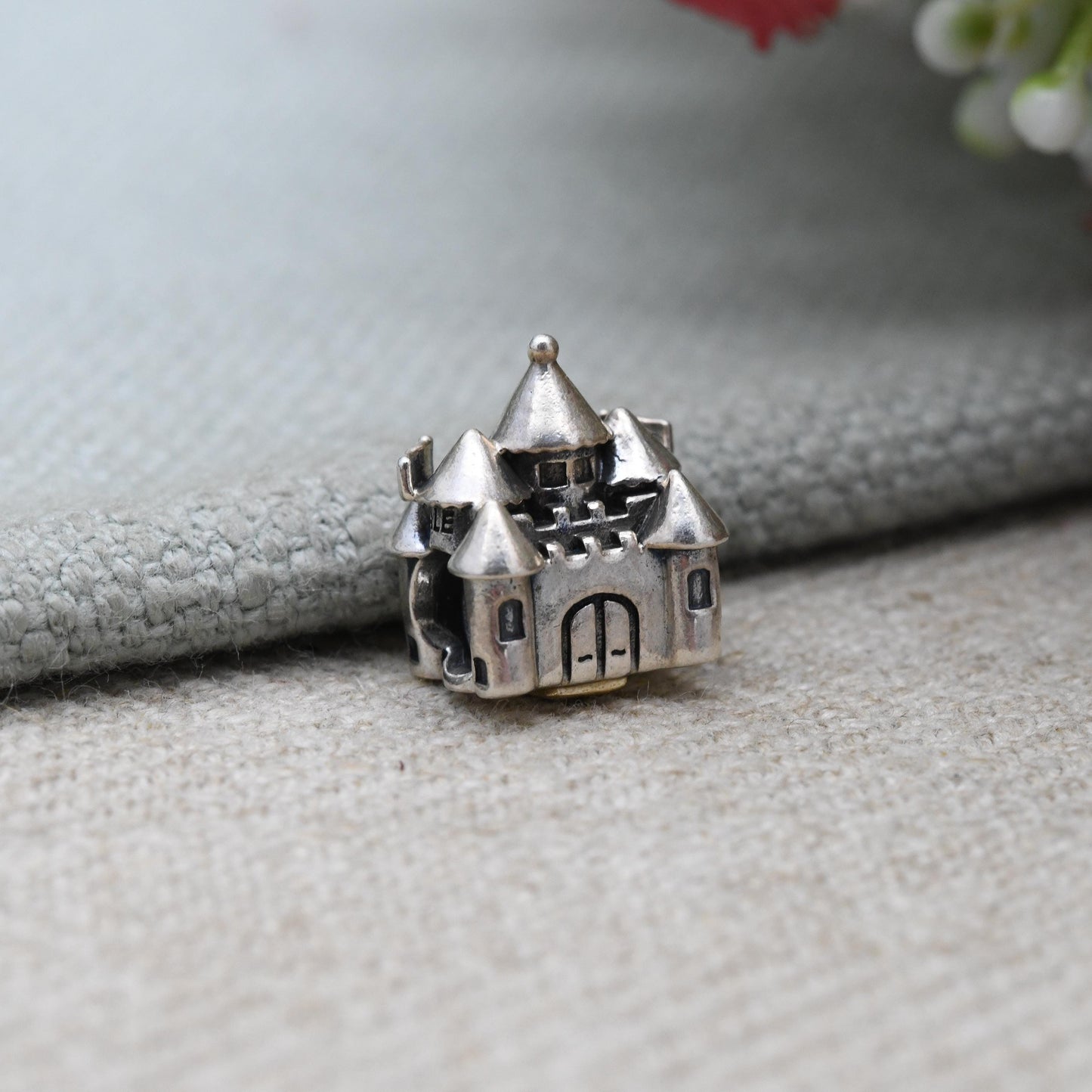 Pandora Sterling Silver Princess Castle Charm Pendant - White Stone | Cute | Royal | Queen | Gift for Charm Bracelet
