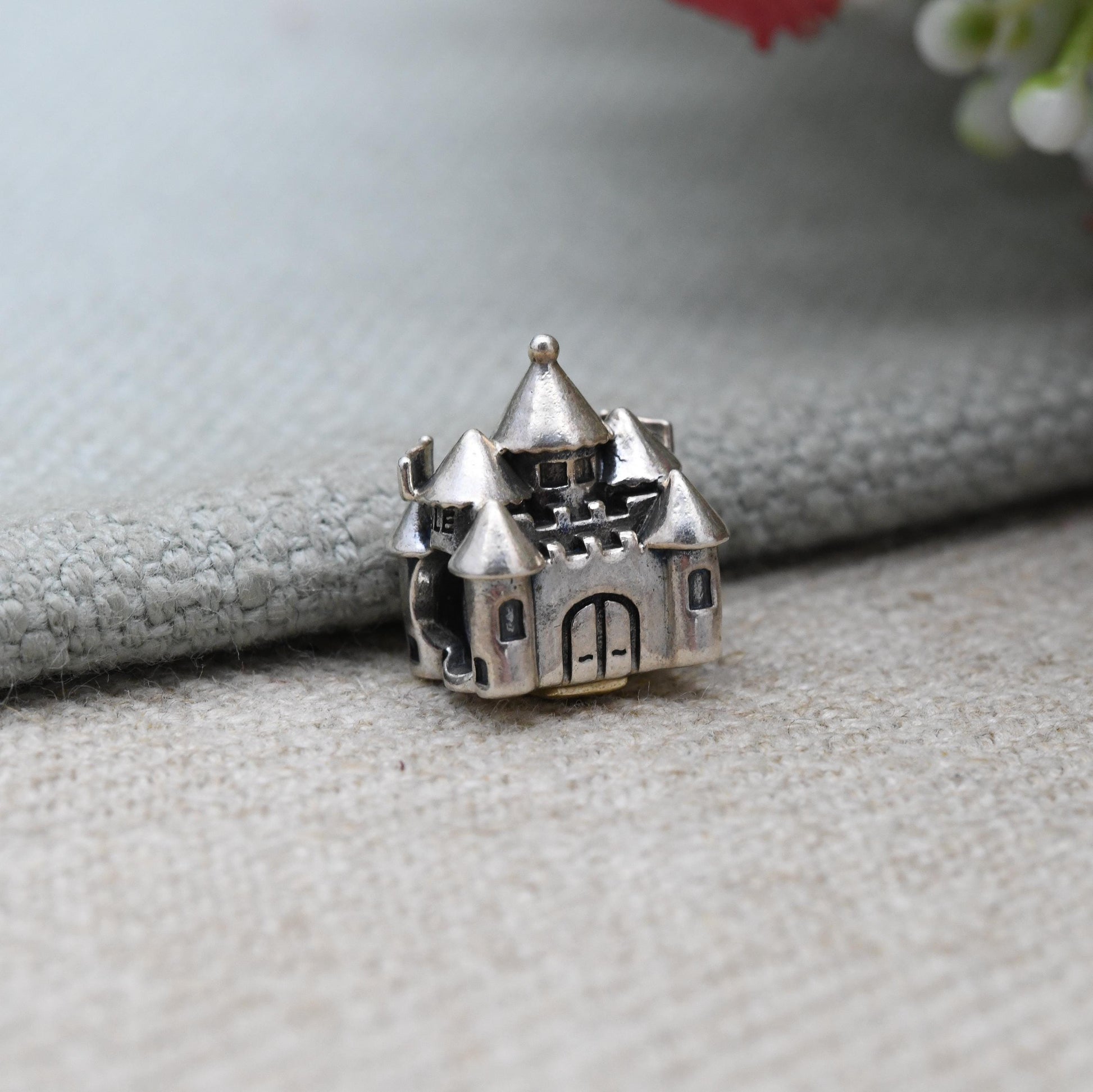 Pandora Sterling Silver Princess Castle Charm Pendant - White Stone | Cute | Royal | Queen | Gift for Charm Bracelet