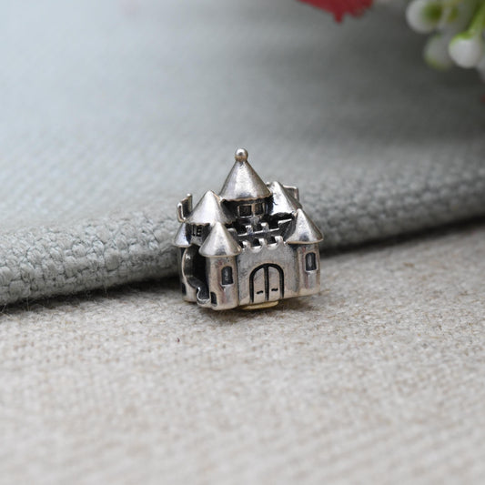 Pandora Sterling Silver Princess Castle Charm Pendant - White Stone | Cute | Royal | Queen | Gift for Charm Bracelet