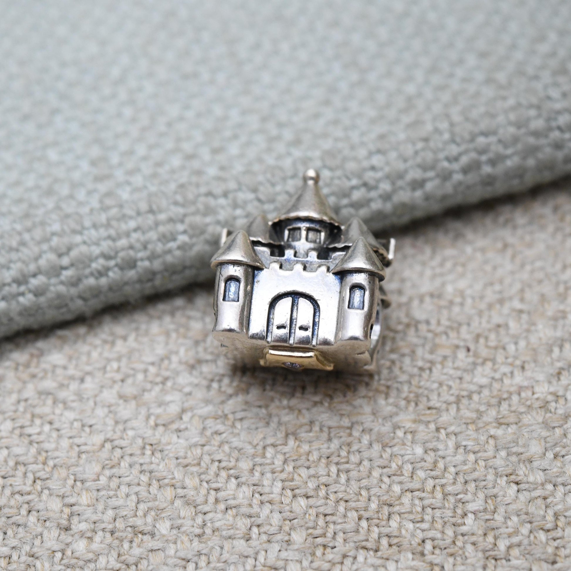 Pandora Sterling Silver Princess Castle Charm Pendant - White Stone | Cute | Royal | Queen | Gift for Charm Bracelet