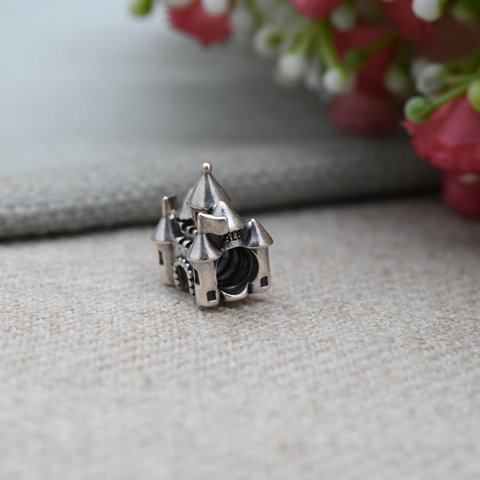 Pandora Sterling Silver Princess Castle Charm Pendant - White Stone | Cute | Royal | Queen | Gift for Charm Bracelet