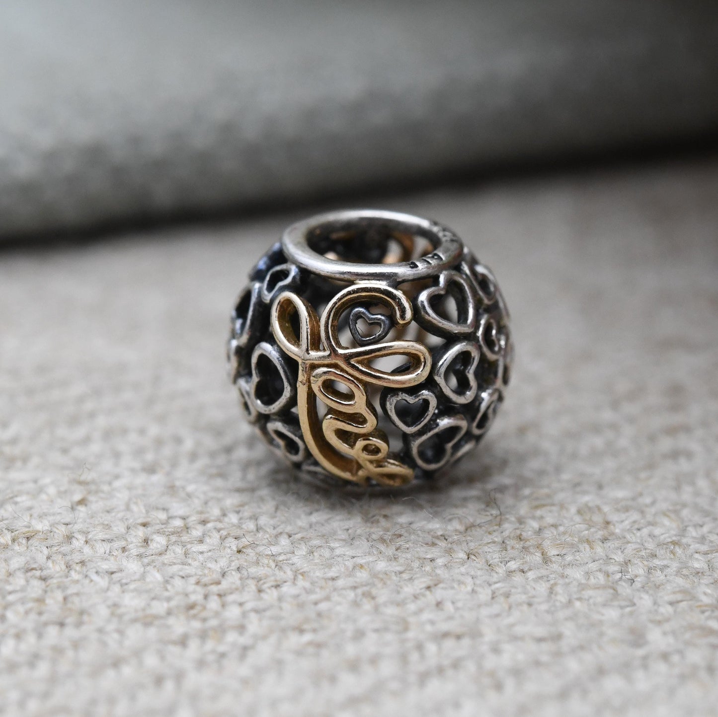 Pandora Sterling Silver Openwork Love Bead Charm Pendant - Cute | Love Hearts | Gift for Charm Bracelet
