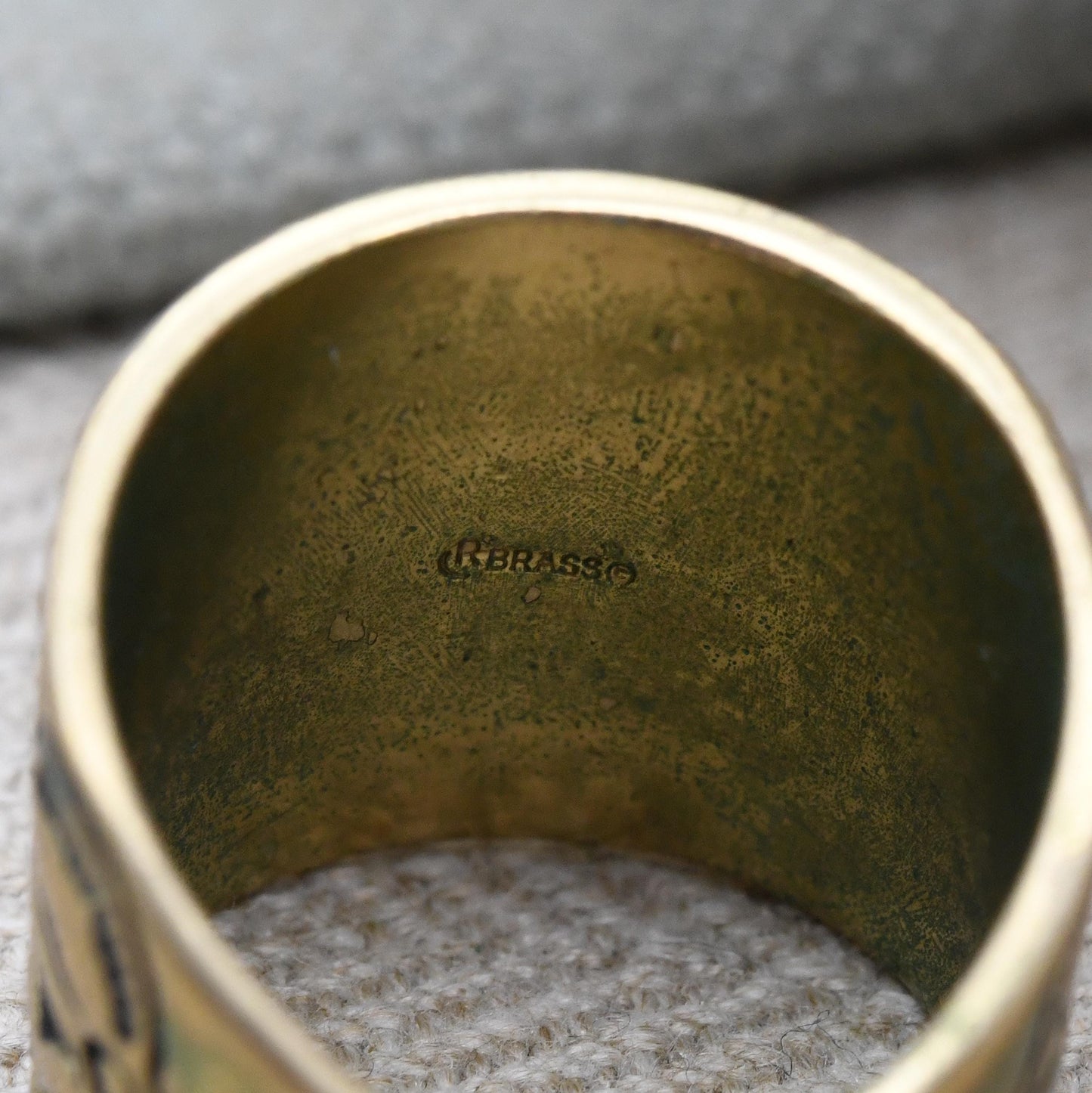 Carolyn Pollack Brass Ring - Wide Band | New Mexico Southwestern Design Old Carlisle Albuquerque | UK Size - P | US Size - 8