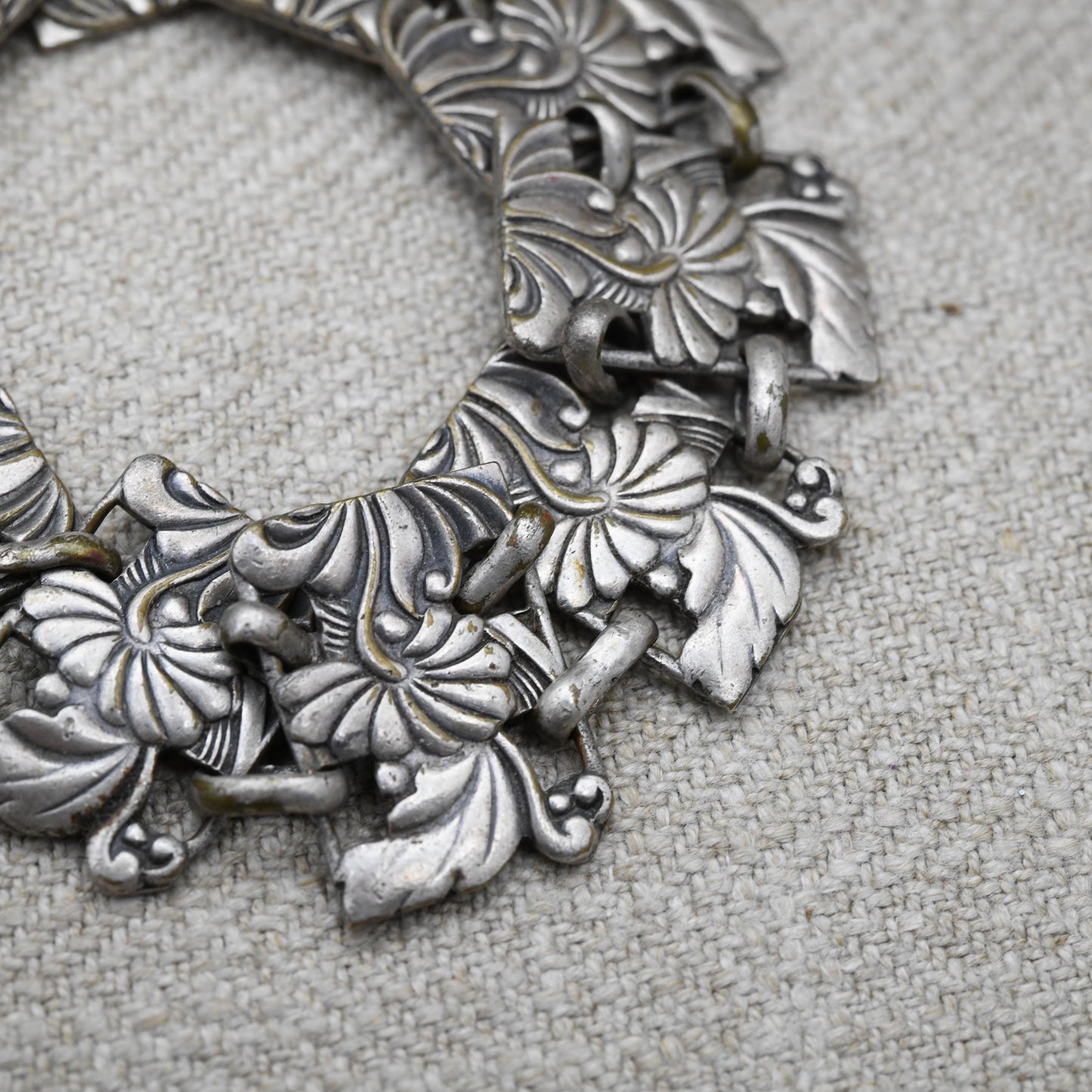 Vintage McClelland Barclay Flower Panel Bracelet c. 1938 to 1943