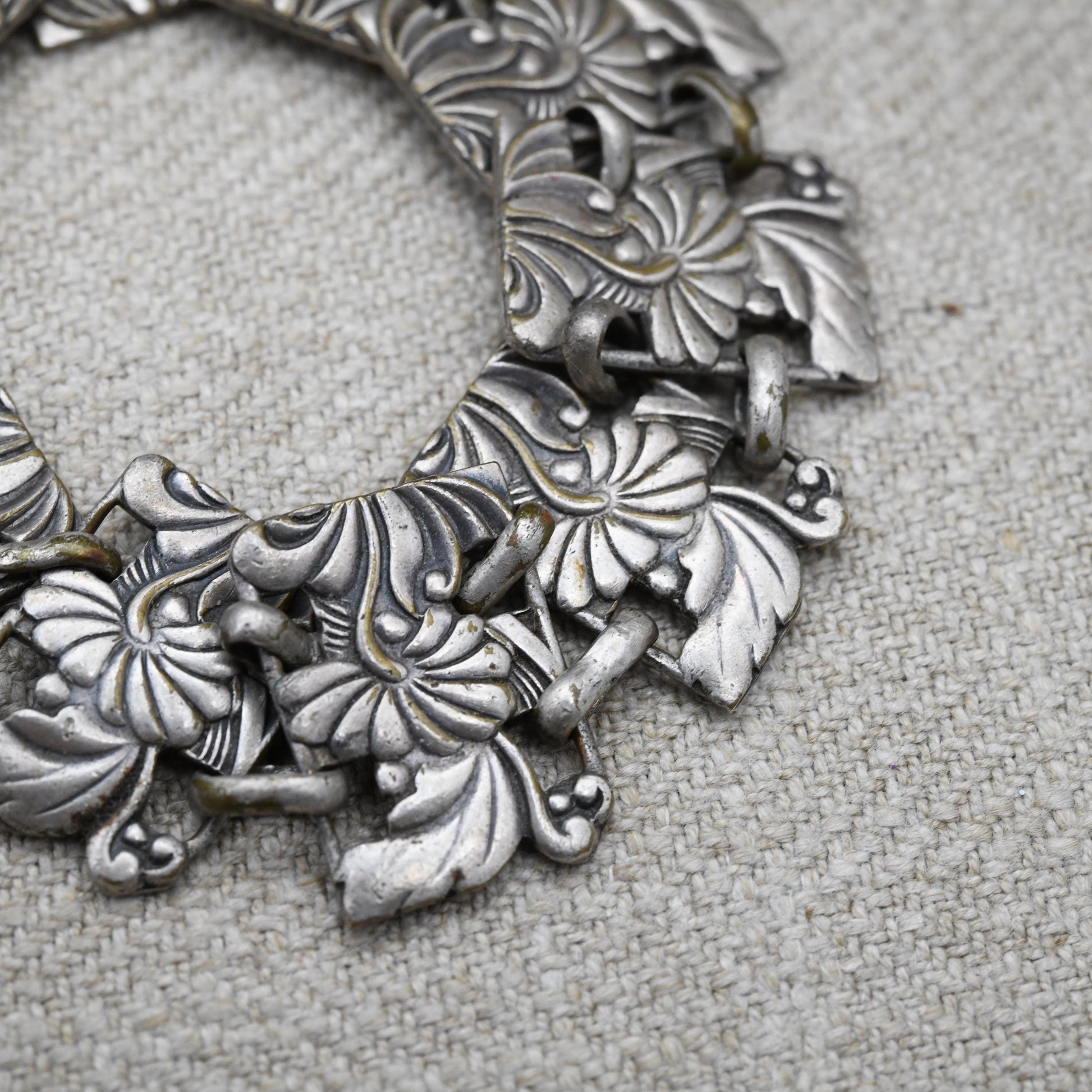 Vintage McClelland Barclay Flower Panel Bracelet c. 1938 to 1943