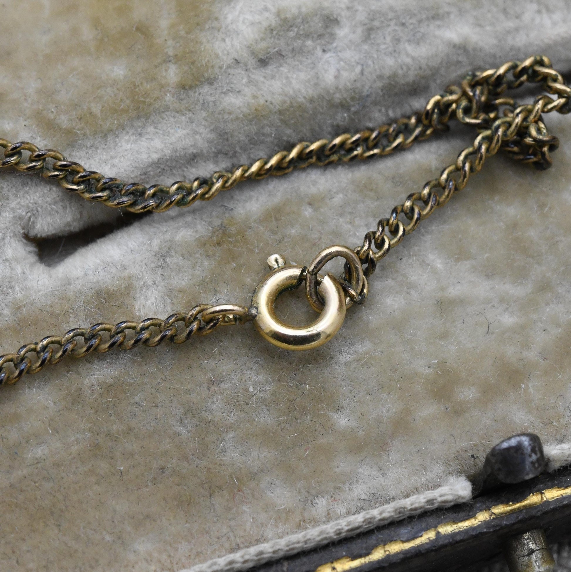Antique Gemstone Book Pendant Necklace with Mother of Pearl Onyx Goldstone