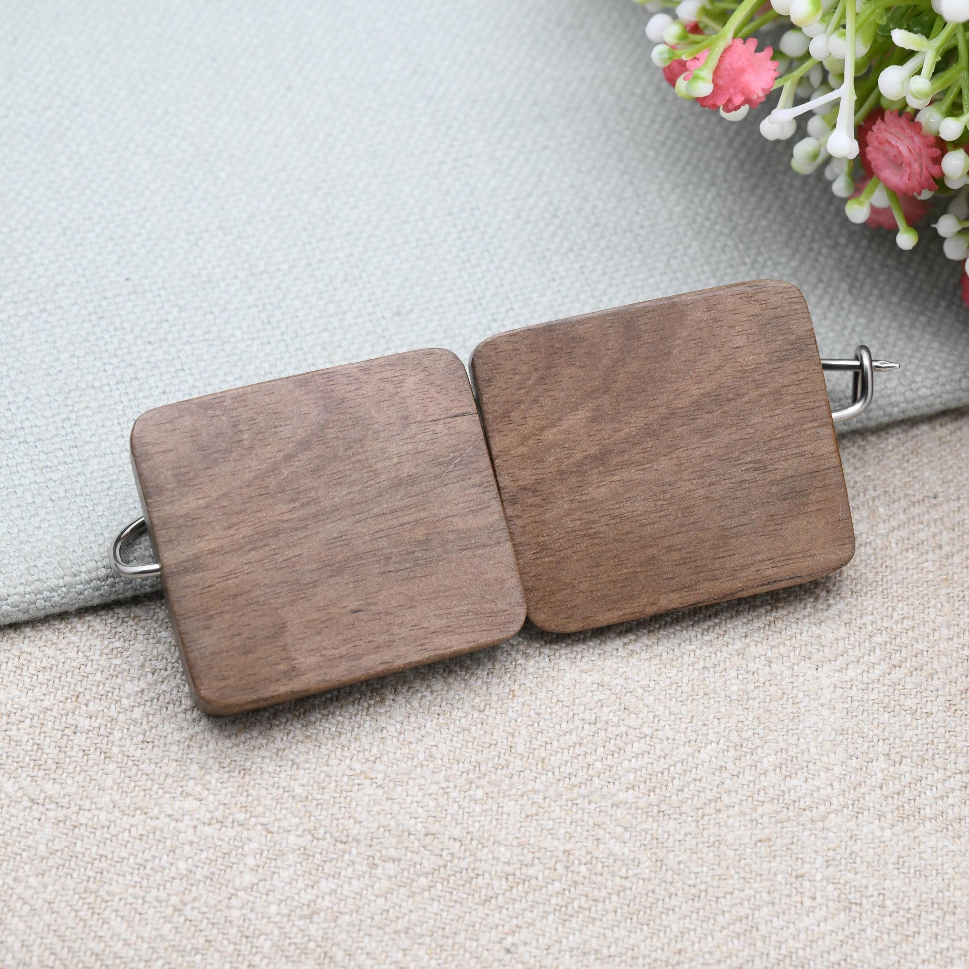 Vintage Mid-Century Teak Wood Brooch MCM - Unusual Wooden Jewellery | Modernist Scandinavian Design