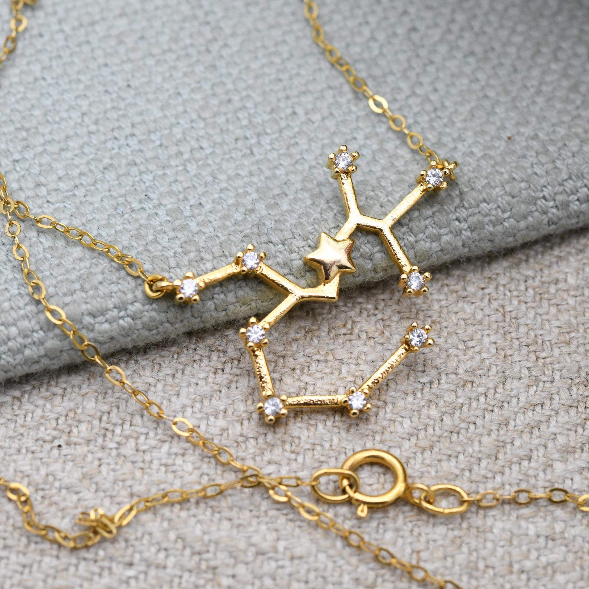 14ct Gold Filled Sagittarius Constellation Star Sign Pendant Necklace