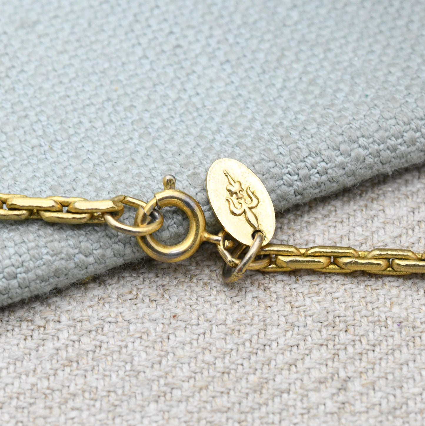 Vintage Vendome Gold Tone Chain Necklace - Long Chunky Cable Link | Signed Designer Midcentury Costume Jewellery | 30"