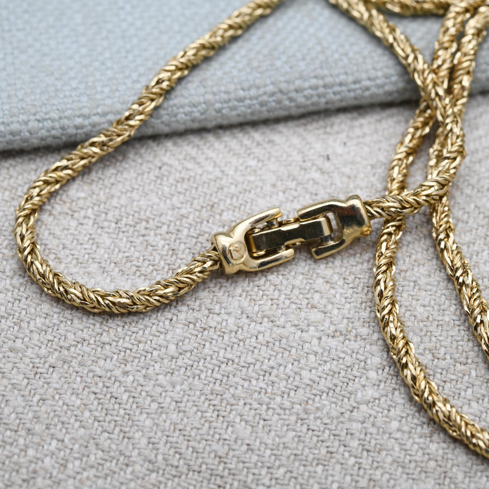 Vintage Swarovski Crystal Ball and Tassel Pendant Necklace - Statement Designer Gold Tone Jewellery