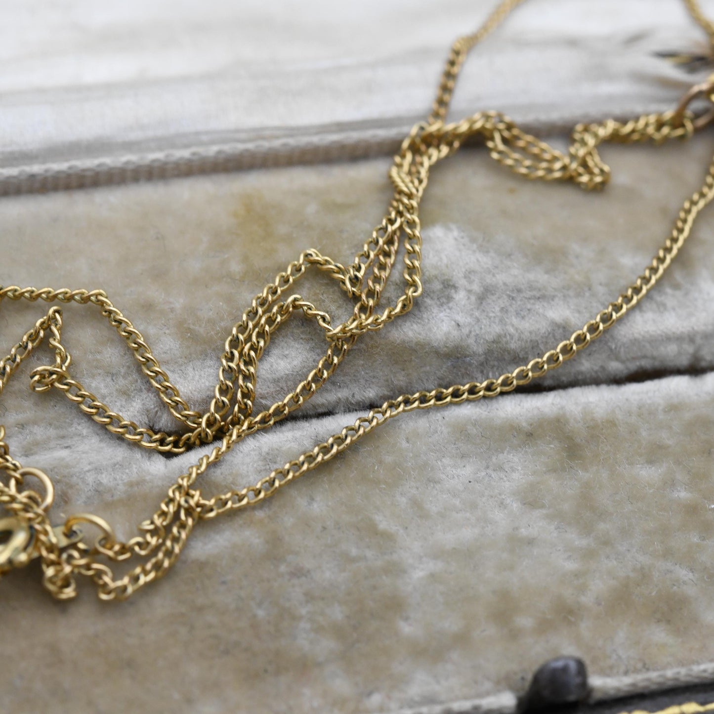 Vintage Gold Filled Pink Opal Pendant Necklace on Trace Chain by ECCO - Cabochon Pink Gemstone